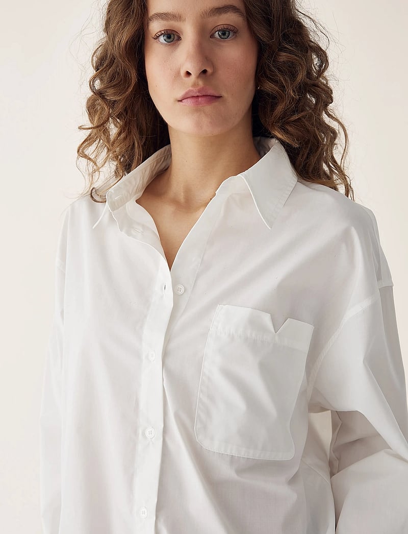 Noella - N-Marlon Shirt - long-sleeved shirts - white - 4