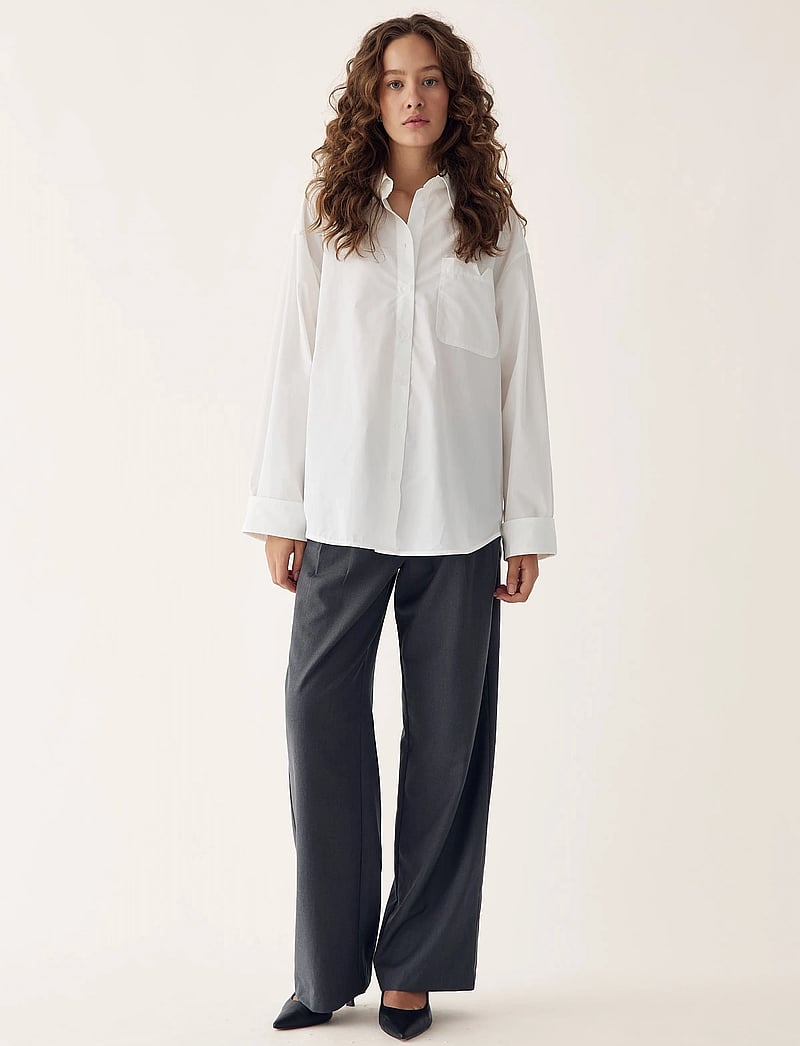 Noella - N-Marlon Shirt - long-sleeved shirts - white - 5