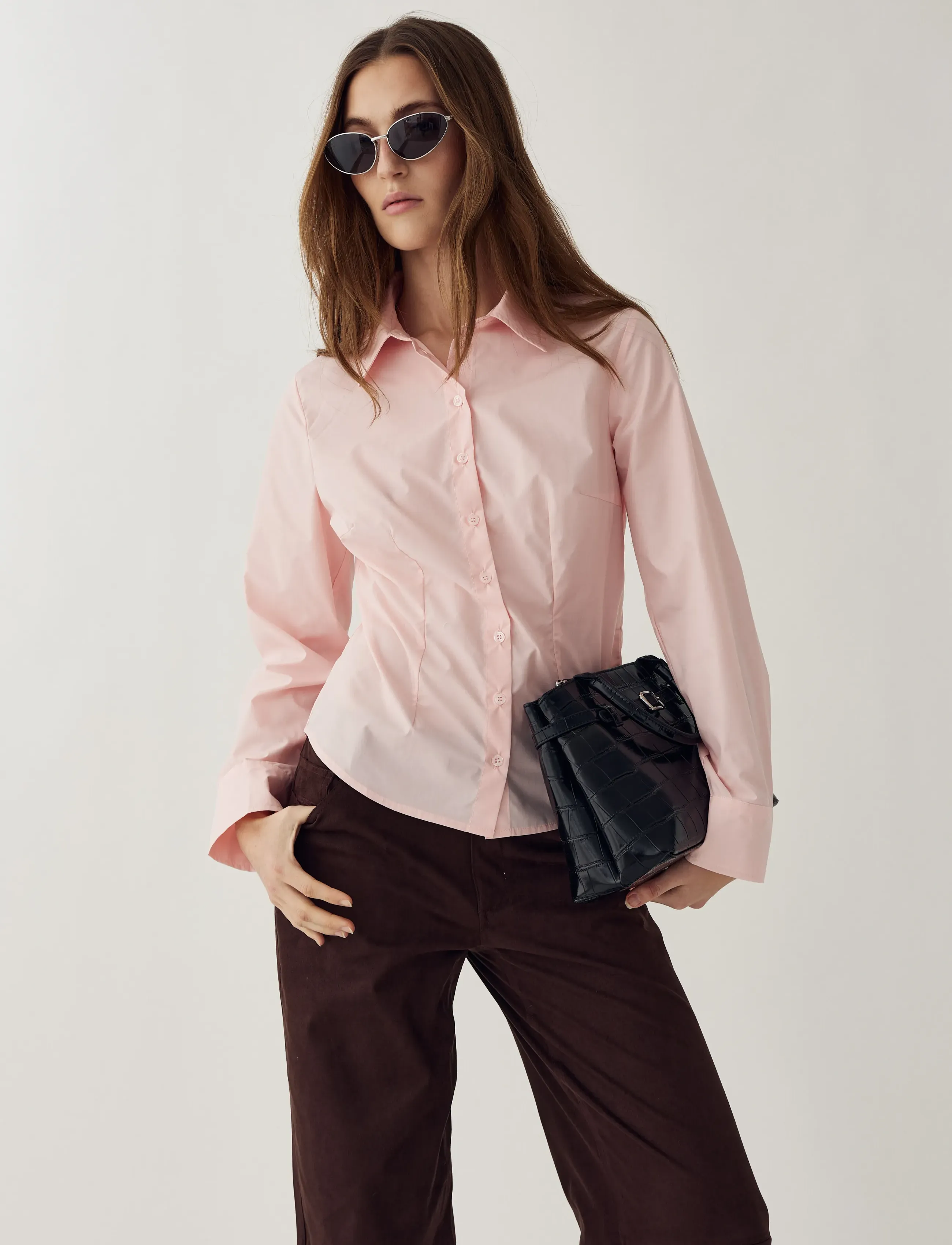 Noella N-Loyce Shirt - Langärmlige Hemden - BLUSH PINK / pink/rose