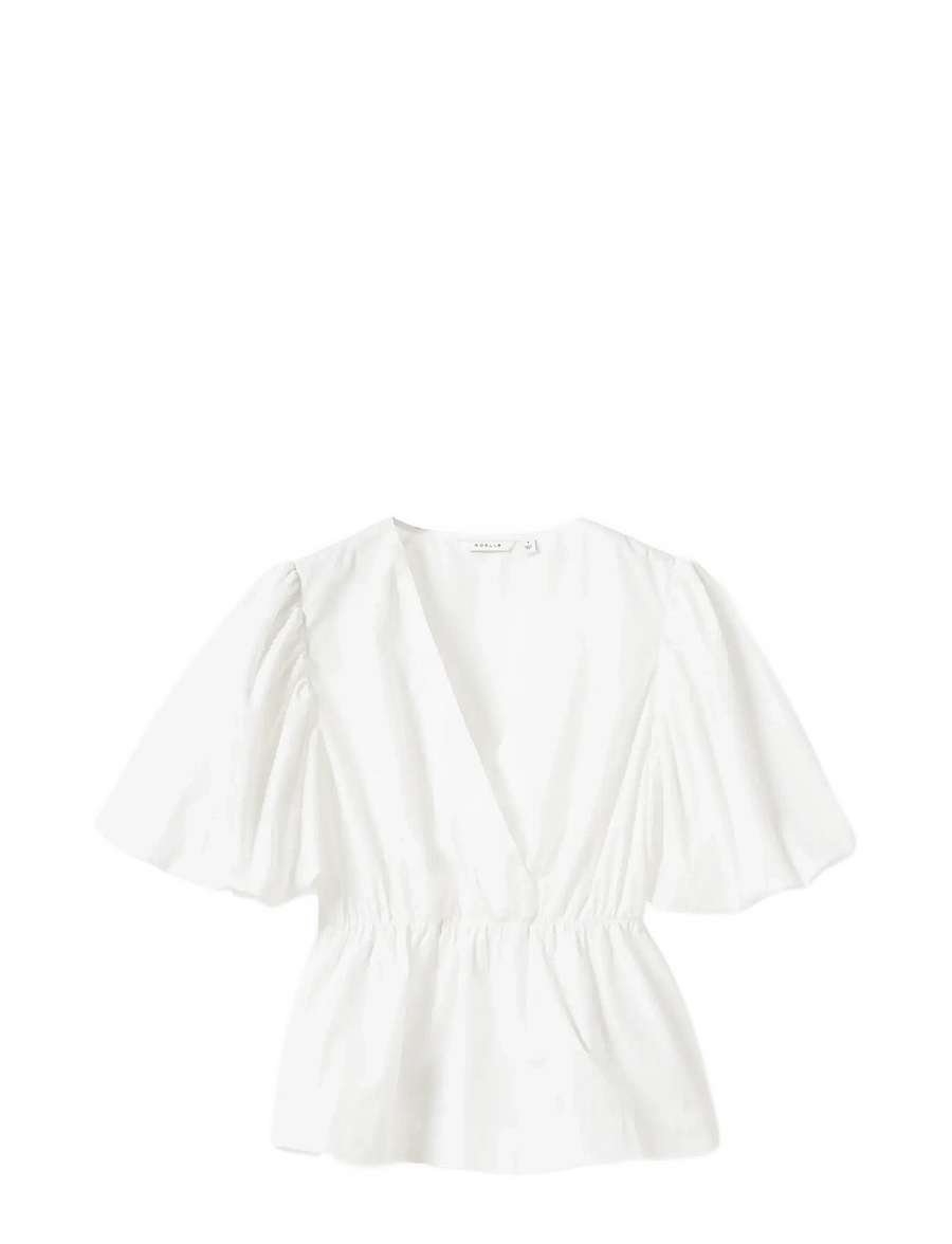 Noella - N-Magdalena Blouse - kurzärmelige blusen - white - 1