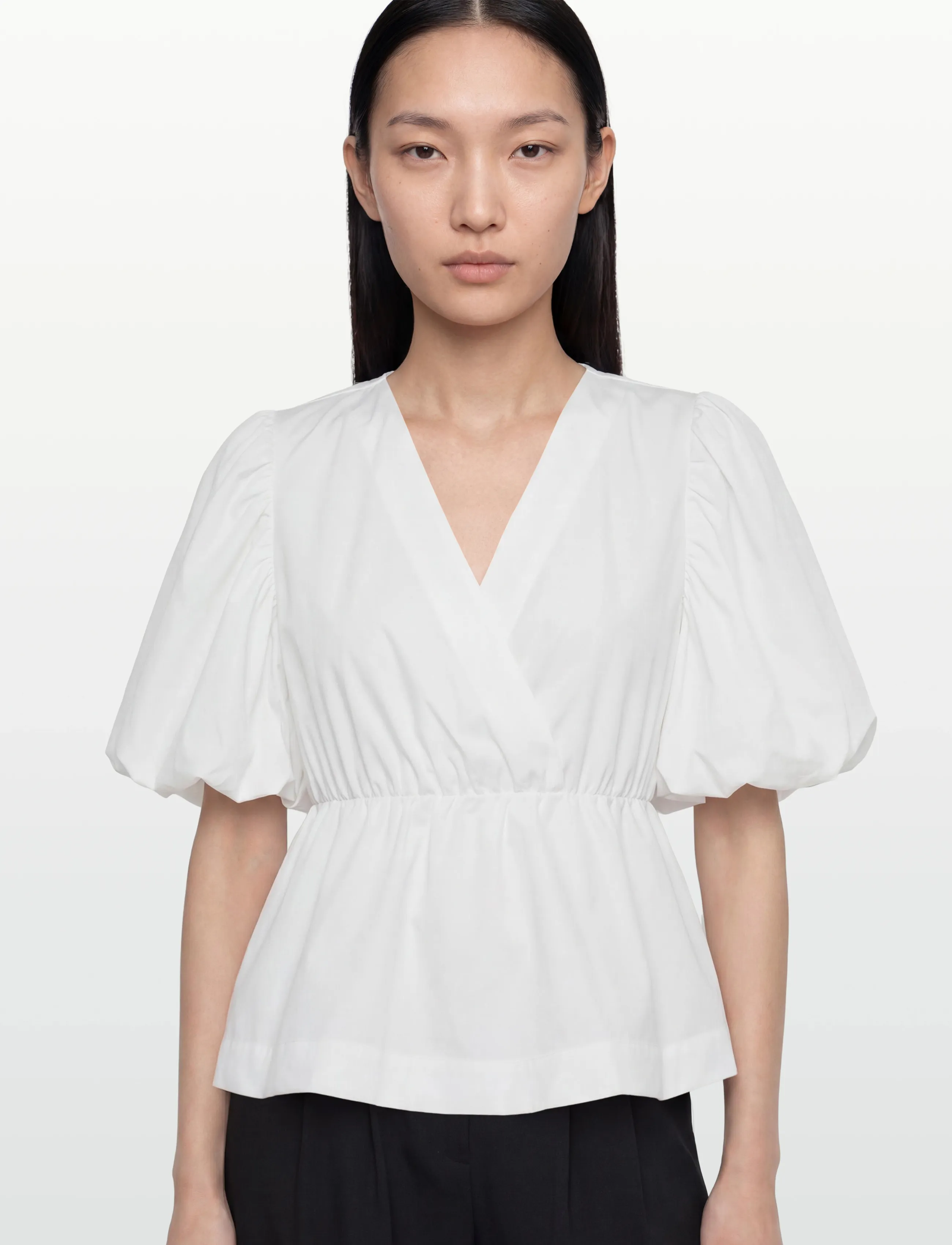 Noella - N-Magdalena Blouse - blouses à manches courtes - white - 3