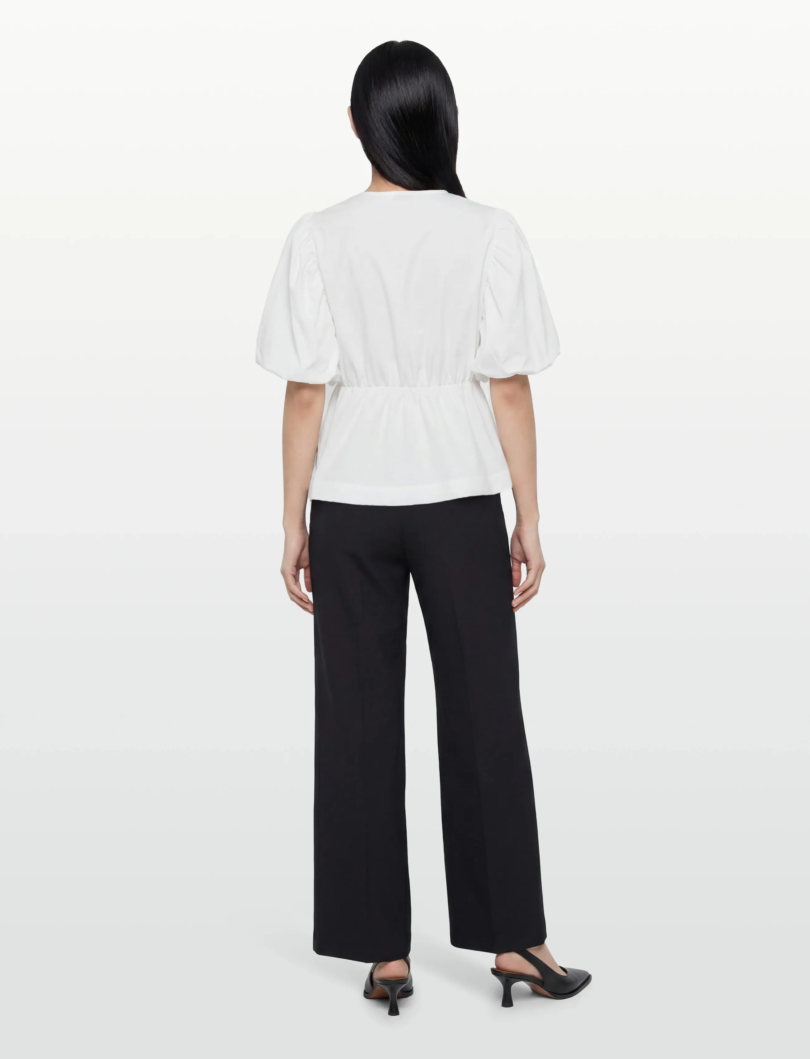 Noella - N-Magdalena Blouse - blouses à manches courtes - white - 4