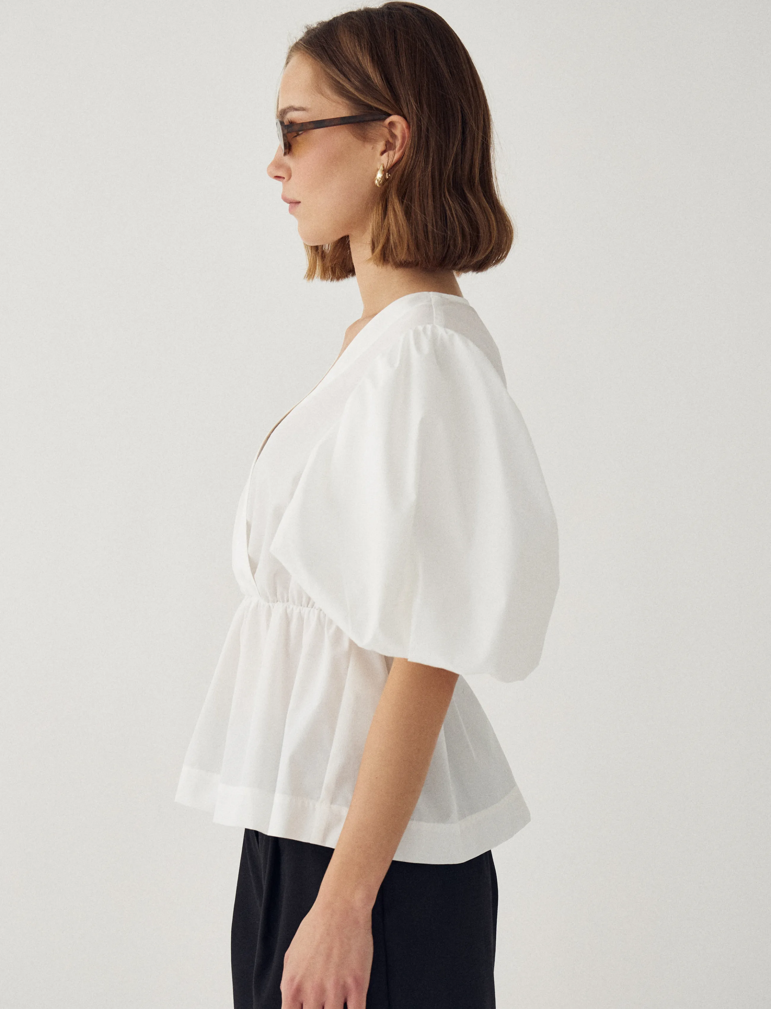 Noella - N-Magdalena Blouse - short-sleeved blouses - white - 4
