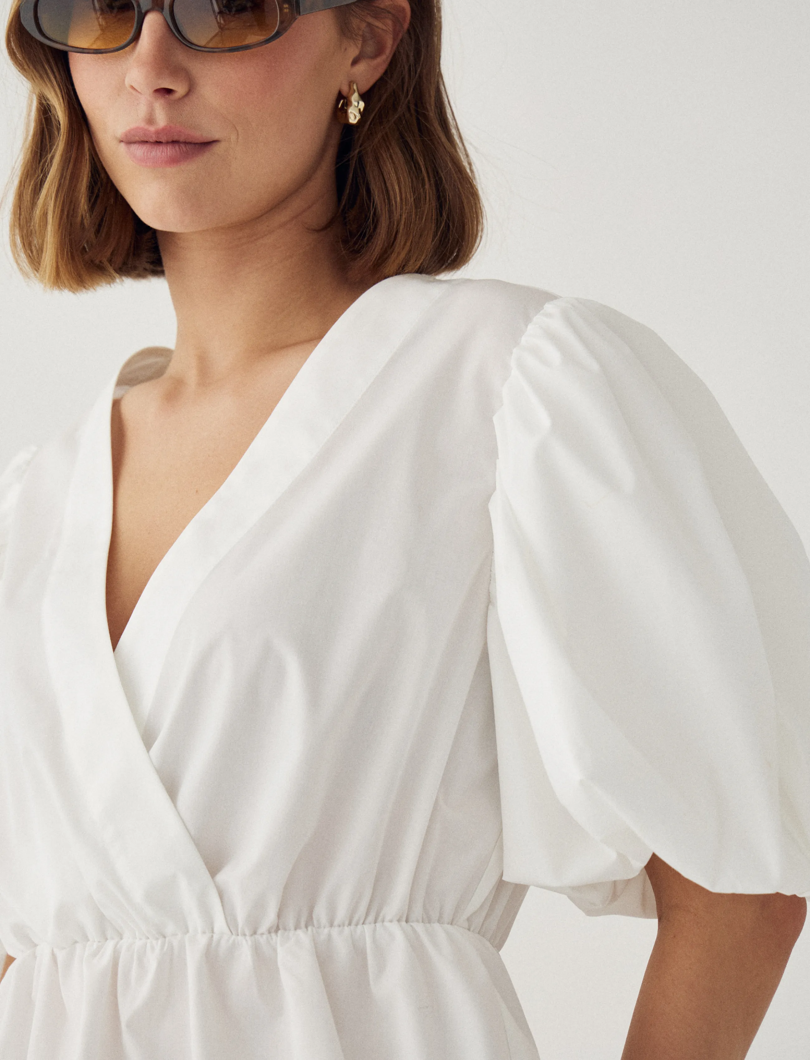 Noella - N-Magdalena Blouse - lyhythihaiset puserot - white - 2