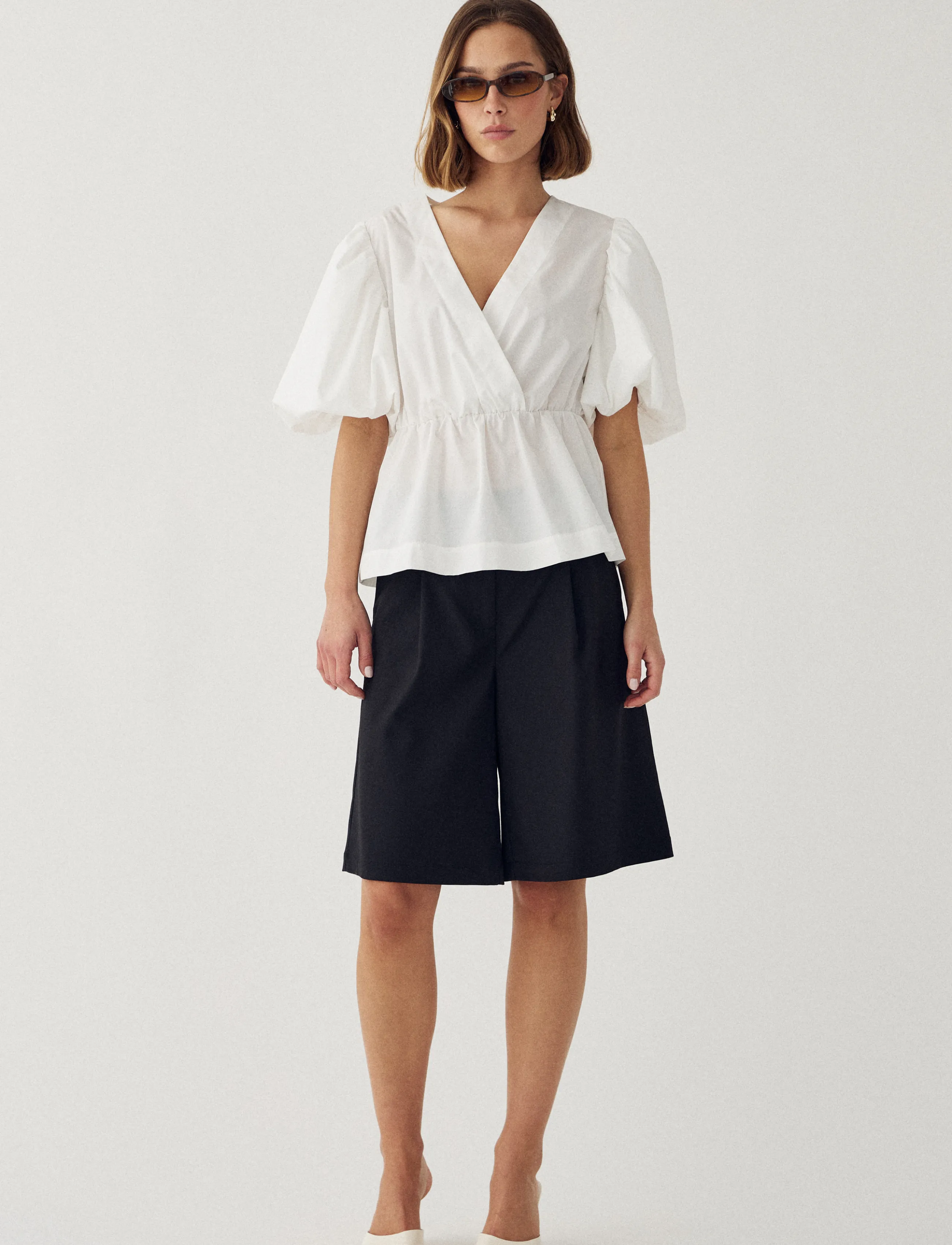 Noella - N-Magdalena Blouse - lyhythihaiset puserot - white - 3