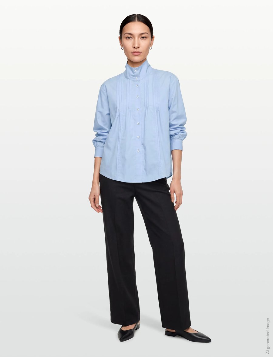 Noella - N-Maysyn Blouse - langärmelige blusen - light blue - 0