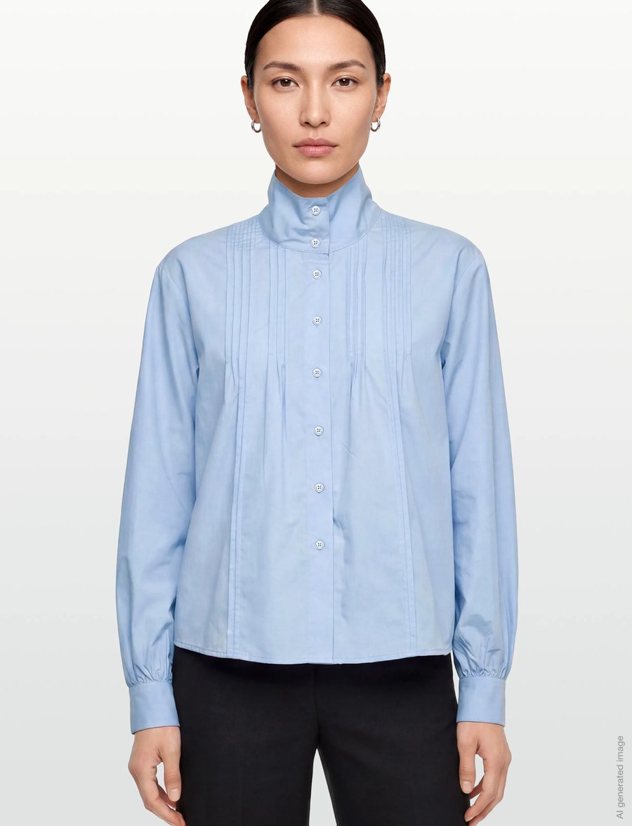 Noella - N-Maysyn Blouse - langärmelige blusen - light blue - 3
