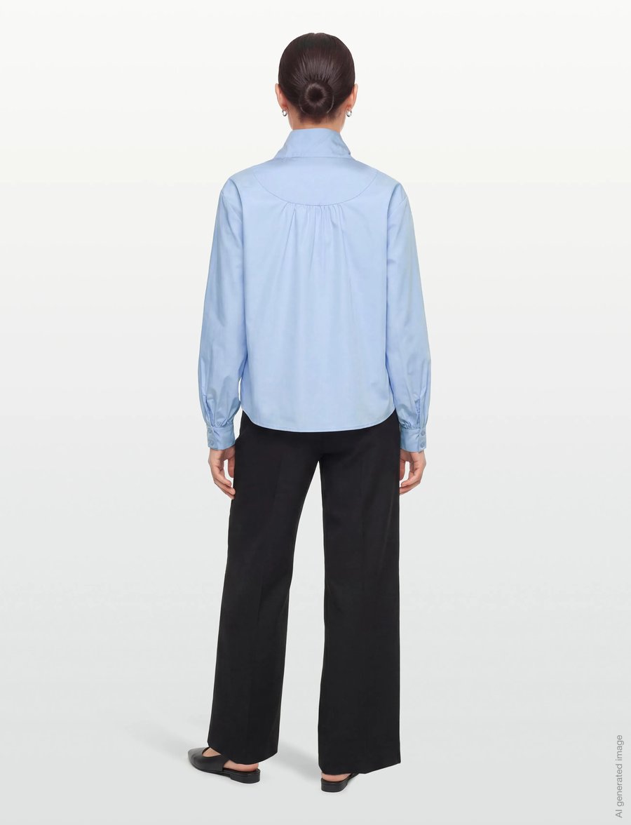 Noella - N-Maysyn Blouse - langärmelige blusen - light blue - 4