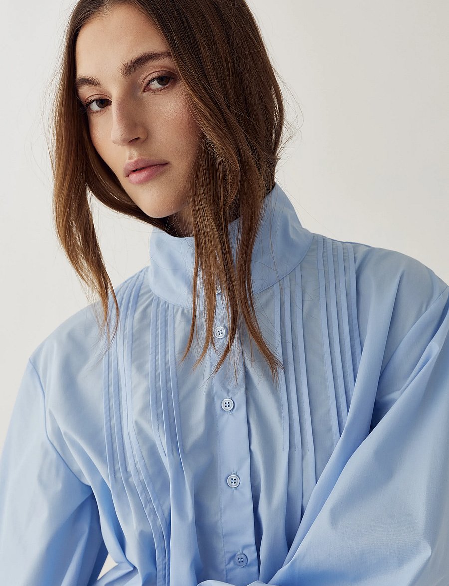 Noella - N-Maysyn Blouse - langärmelige blusen - light blue - 4