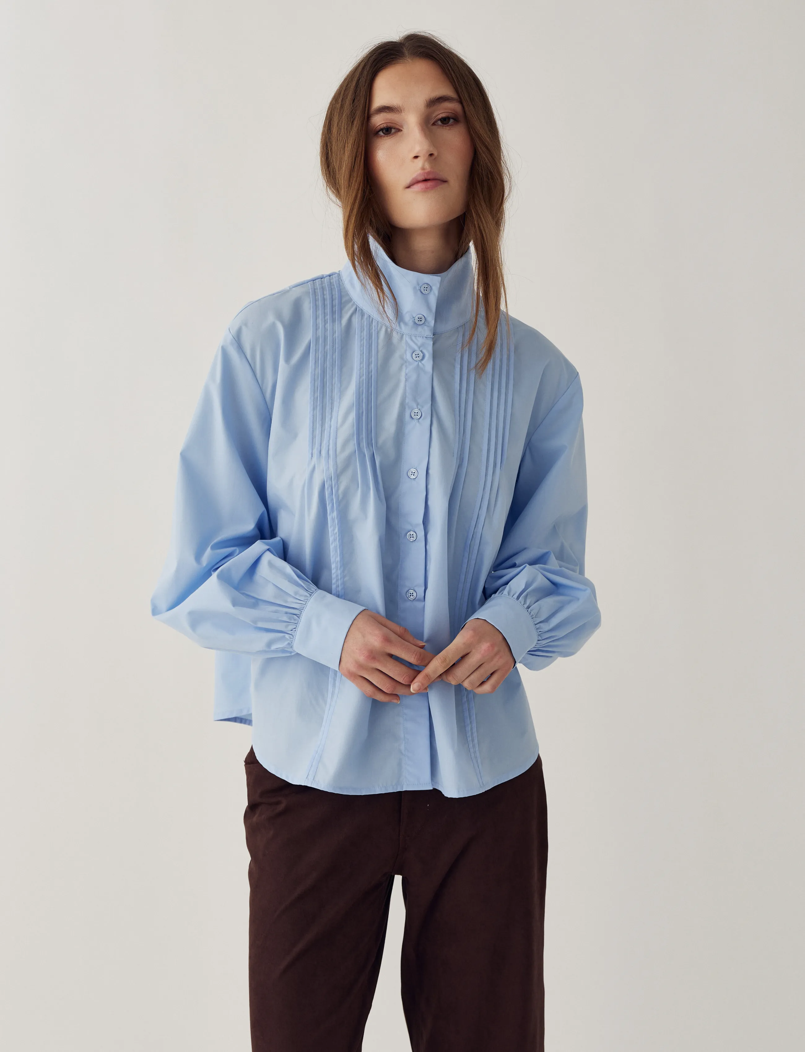 Noella - N-Maysyn Blouse - pikkade varrukatega pluusid - light blue - 5