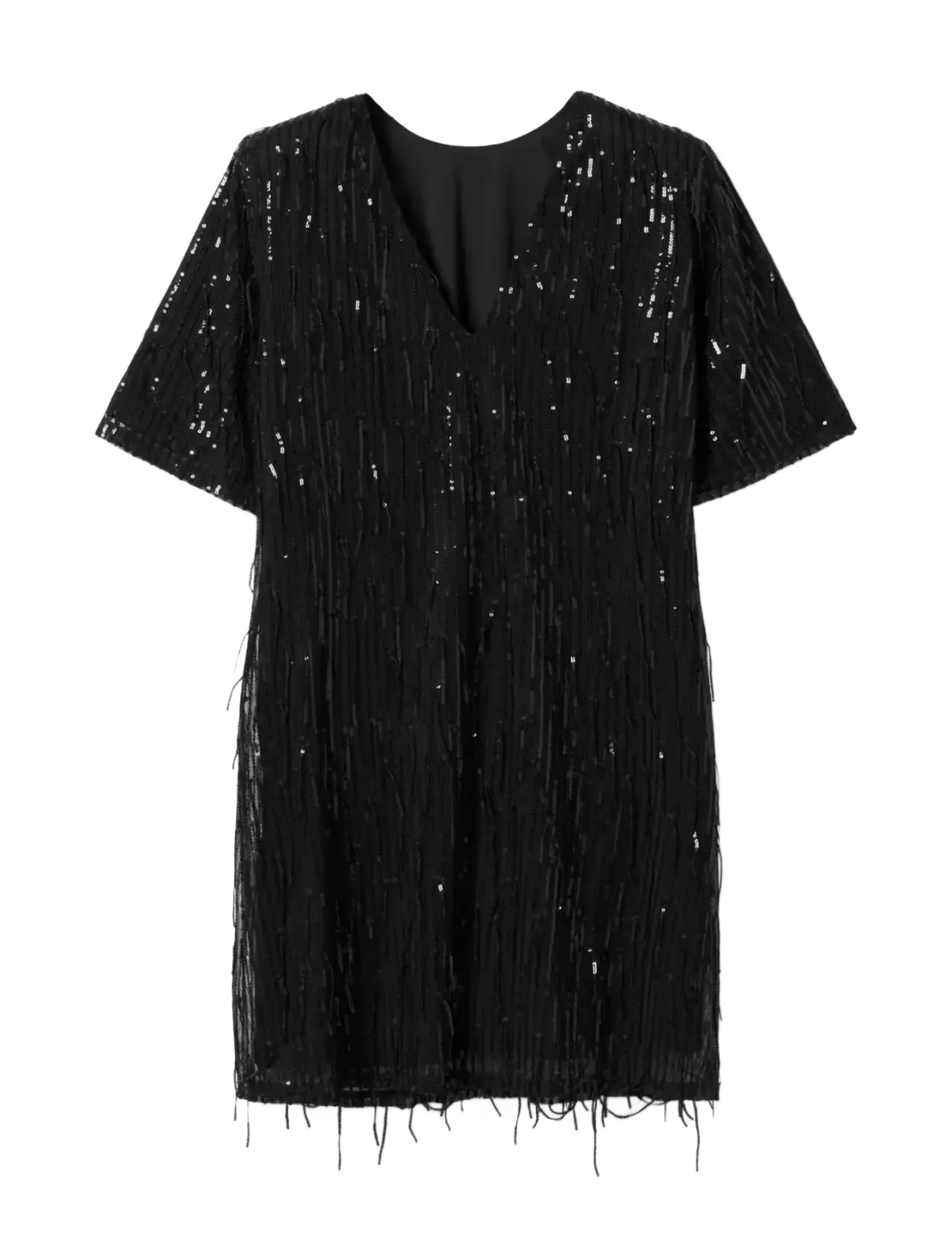 Noella - Leeann Dress - paljettklänningar - black - 2