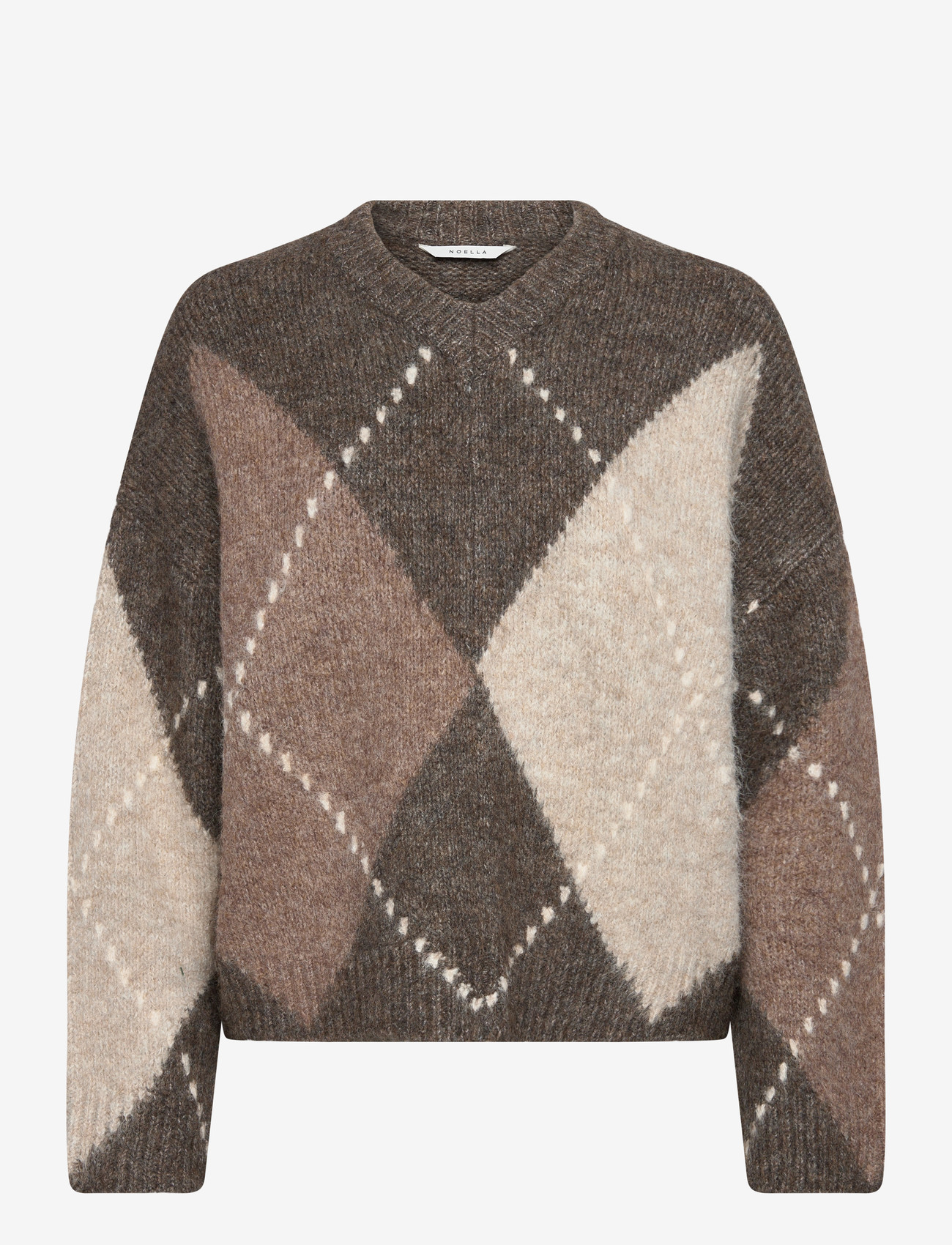 Noella - Lai Knit - jumpers - ash brown mix - 1