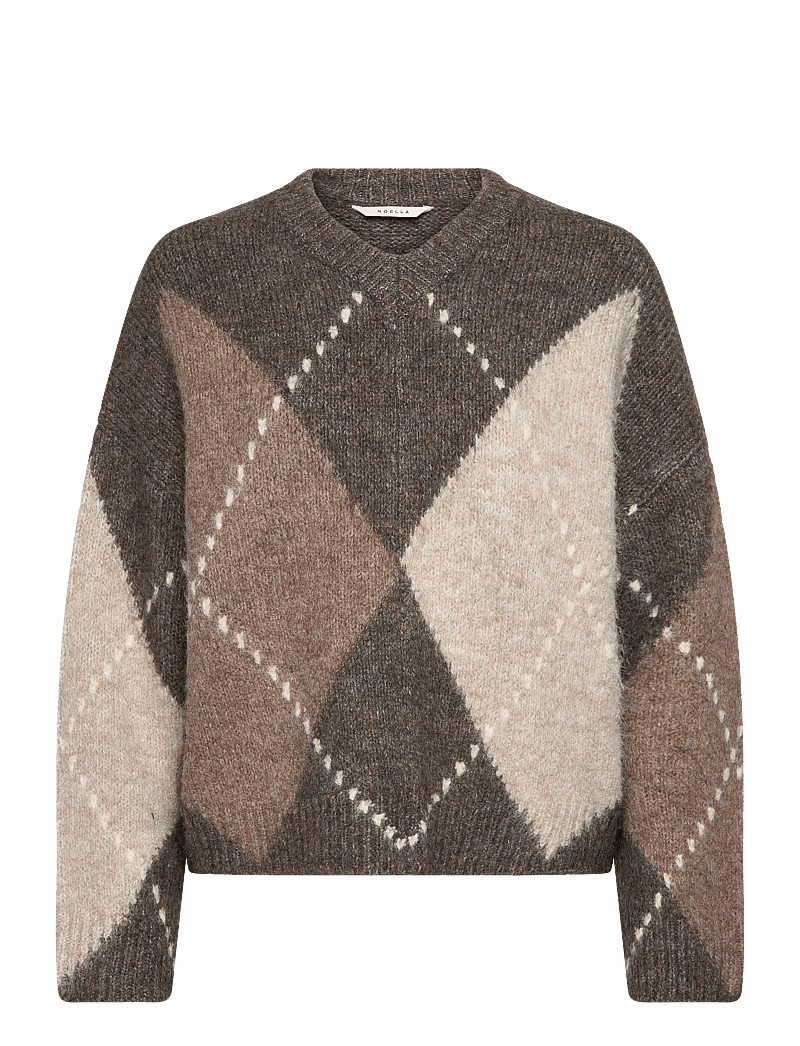 Noella - Lai Knit - jumpers - ash brown mix - 1