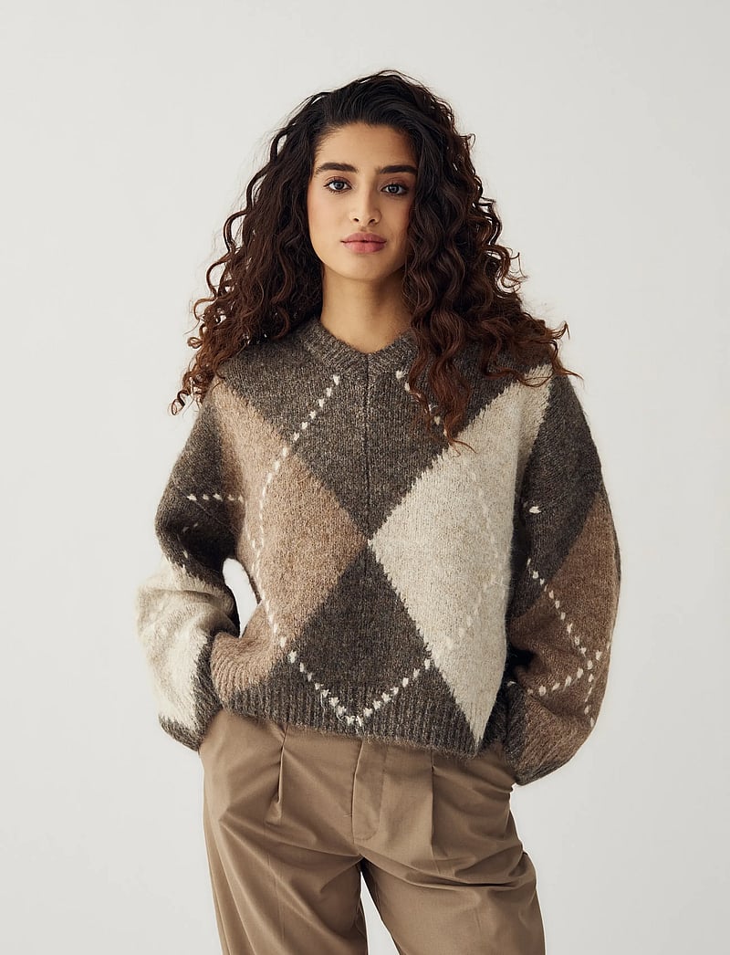 Noella - Lai Knit - jumpers - ash brown mix - 0