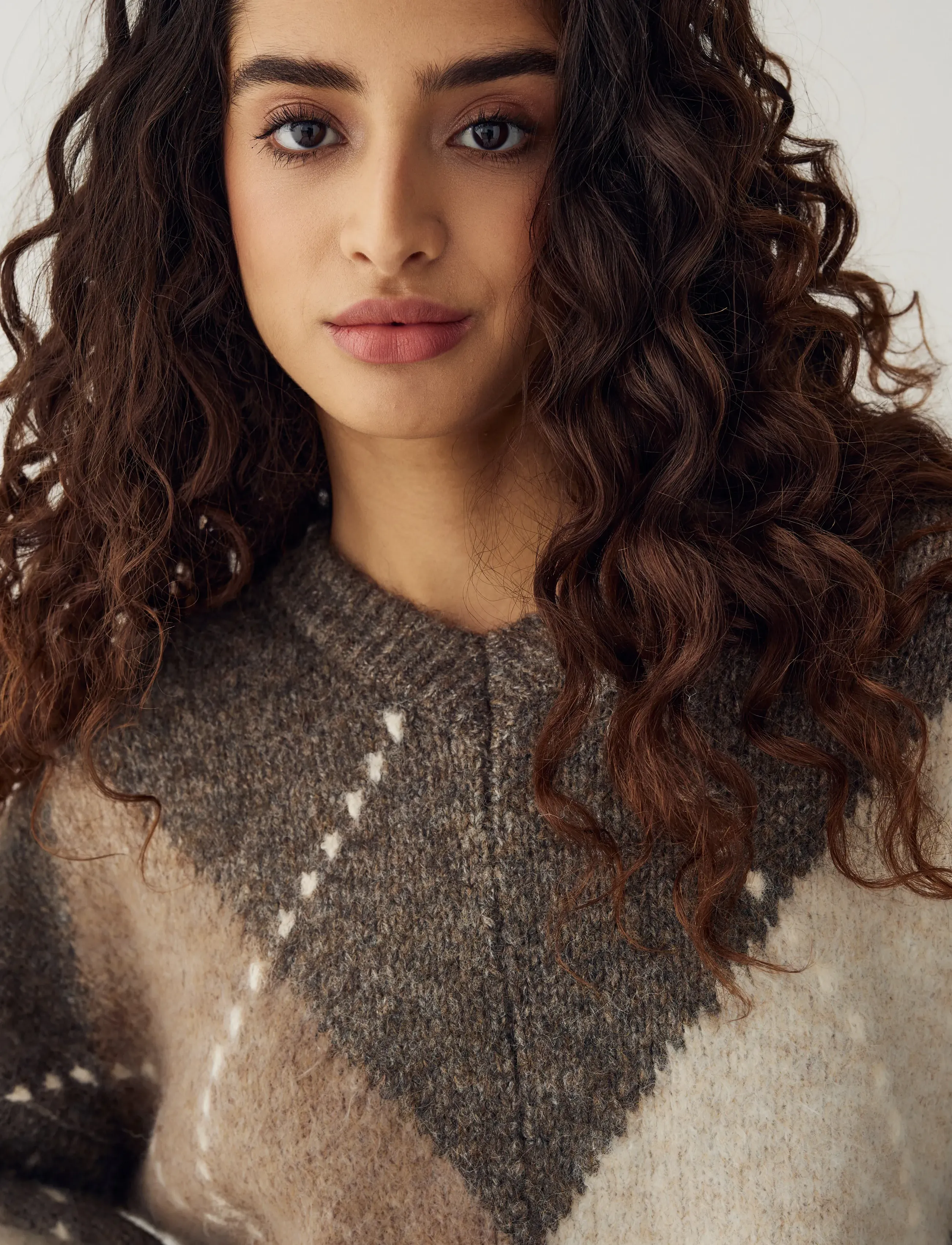 Noella - Lai Knit - striktrøjer - ash brown mix - 4