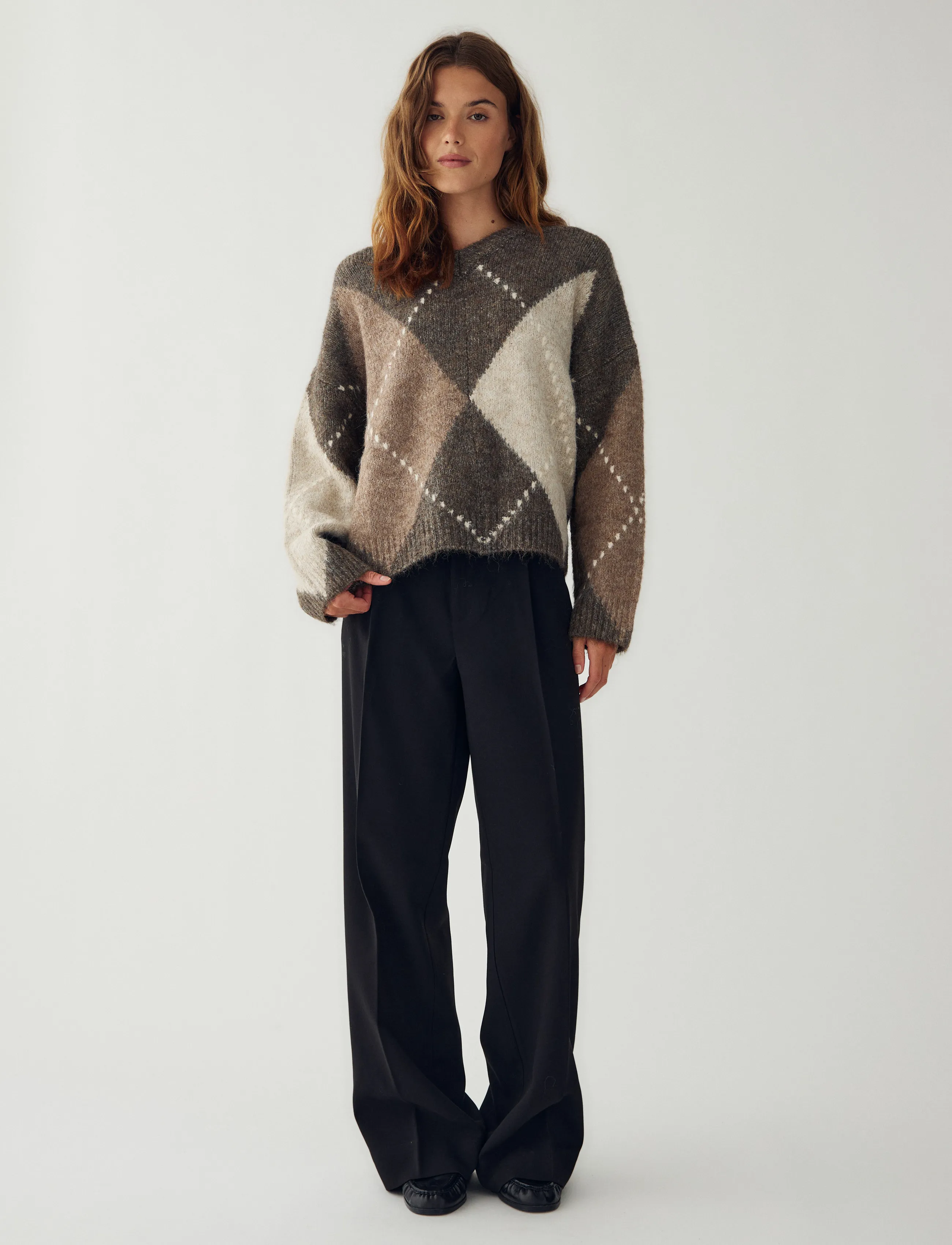 Noella - Lai Knit - pullover - ash brown mix - 5