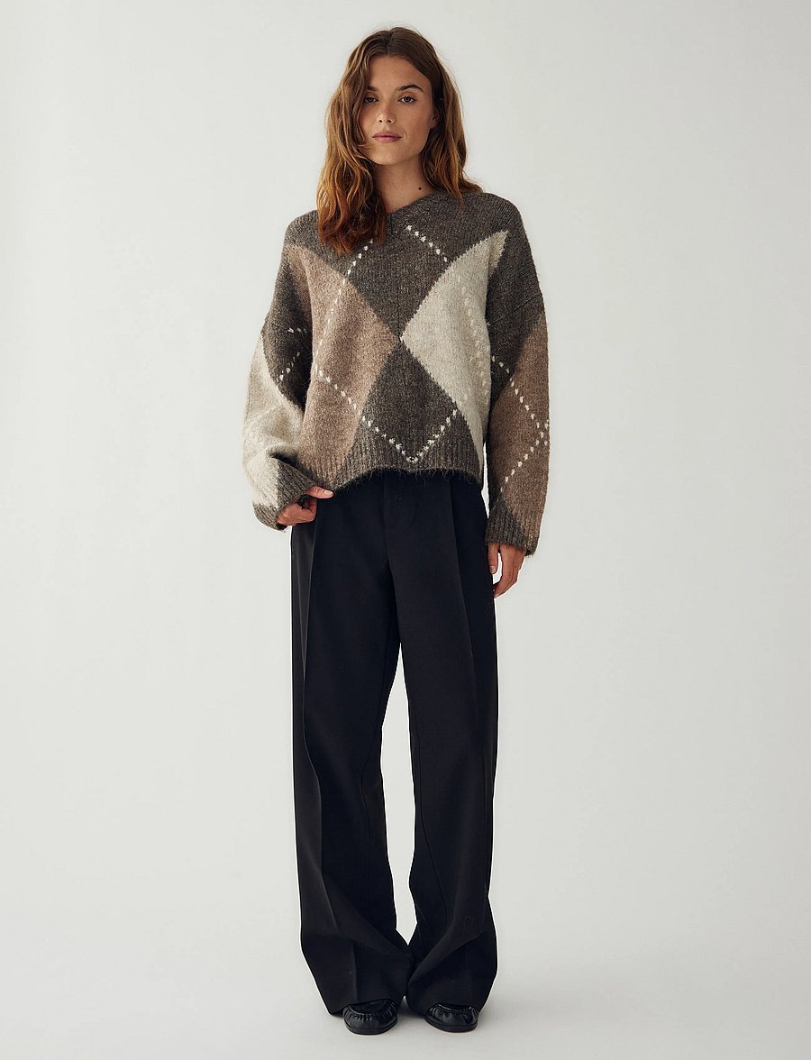 Noella - Lai Knit - pullover - ash brown mix - 5