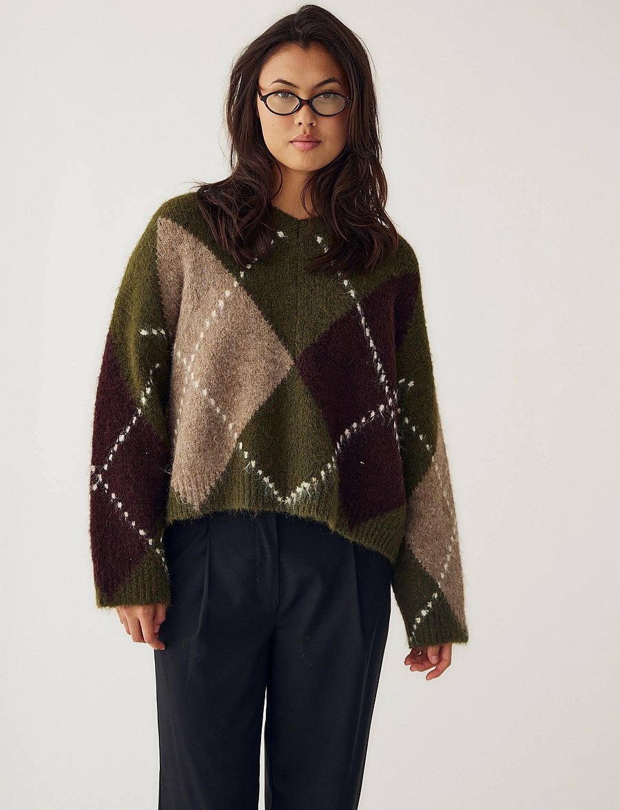 Noella - Lai Knit - pullover - avocado green mix - 0