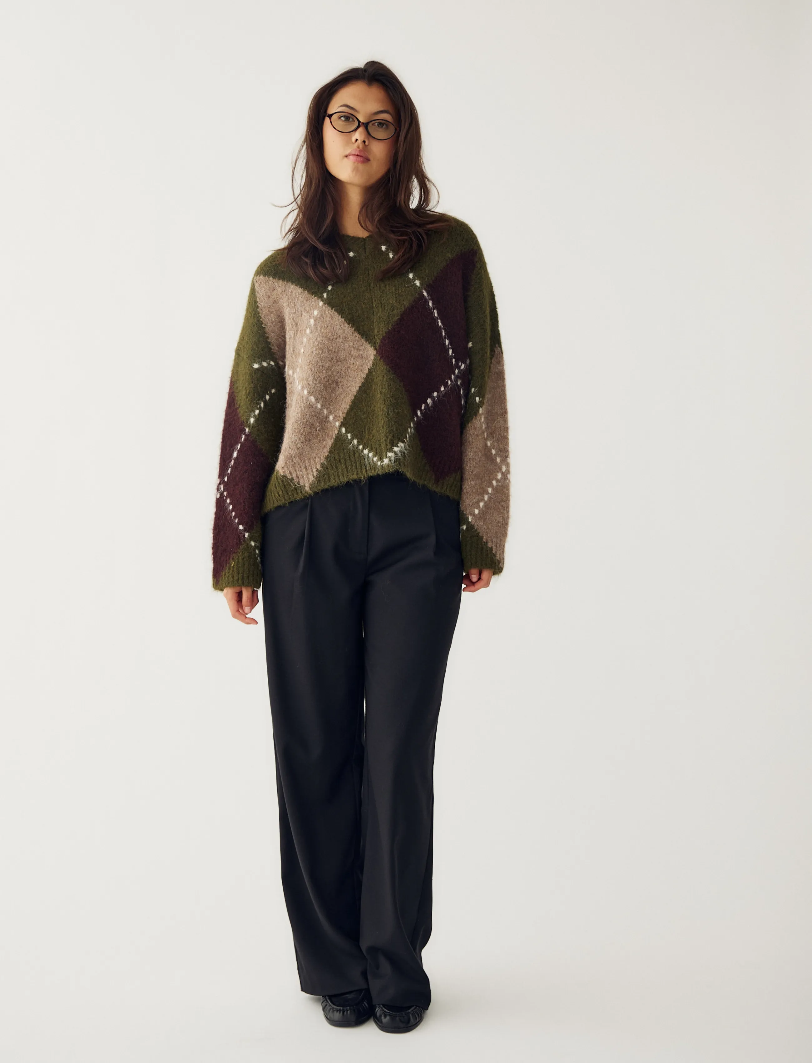 Noella - Lai Knit - jumpers - avocado green mix - 3