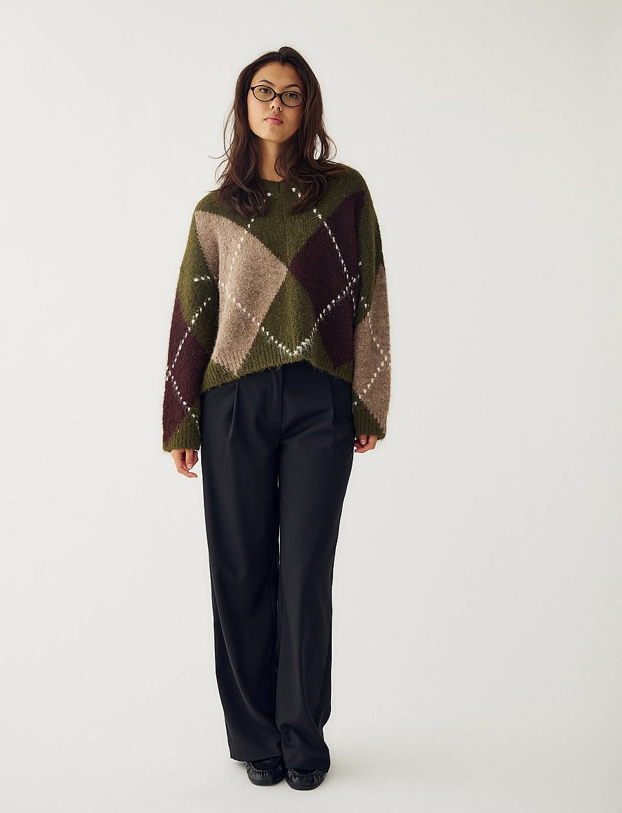 Noella - Lai Knit - pullover - avocado green mix - 3