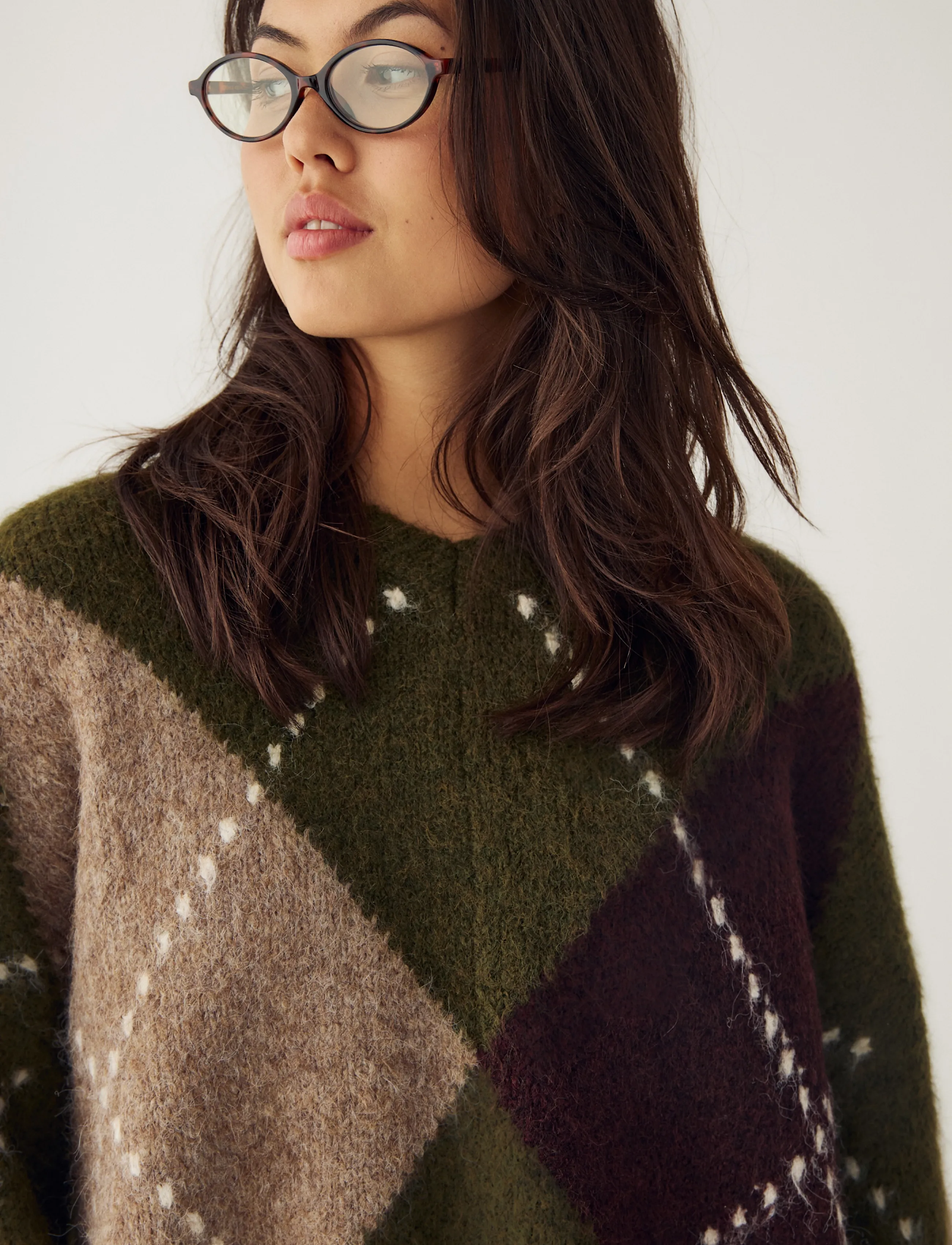 Noella - Lai Knit - jumpers - avocado green mix - 4