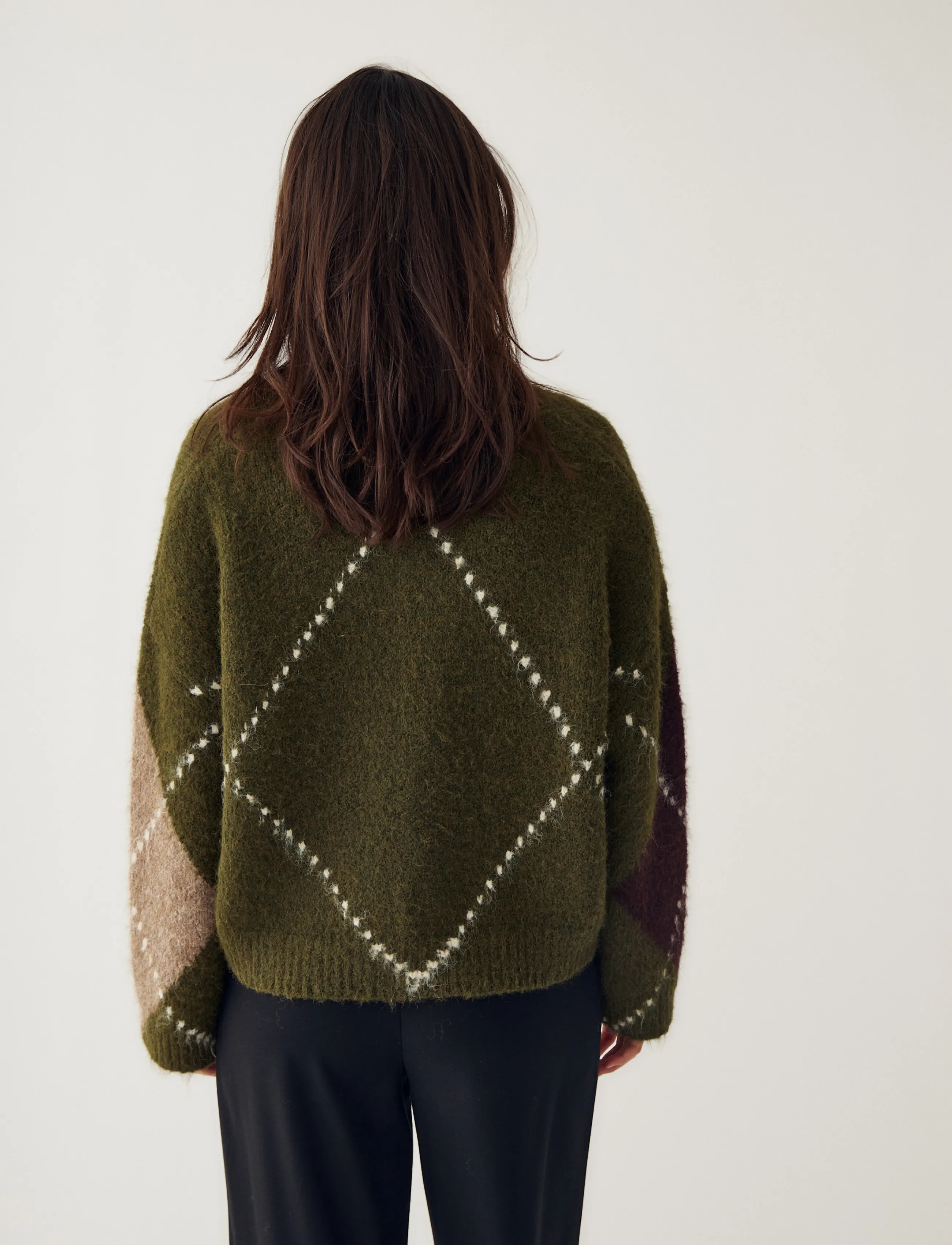 Noella - Lai Knit - jumpers - avocado green mix - 5