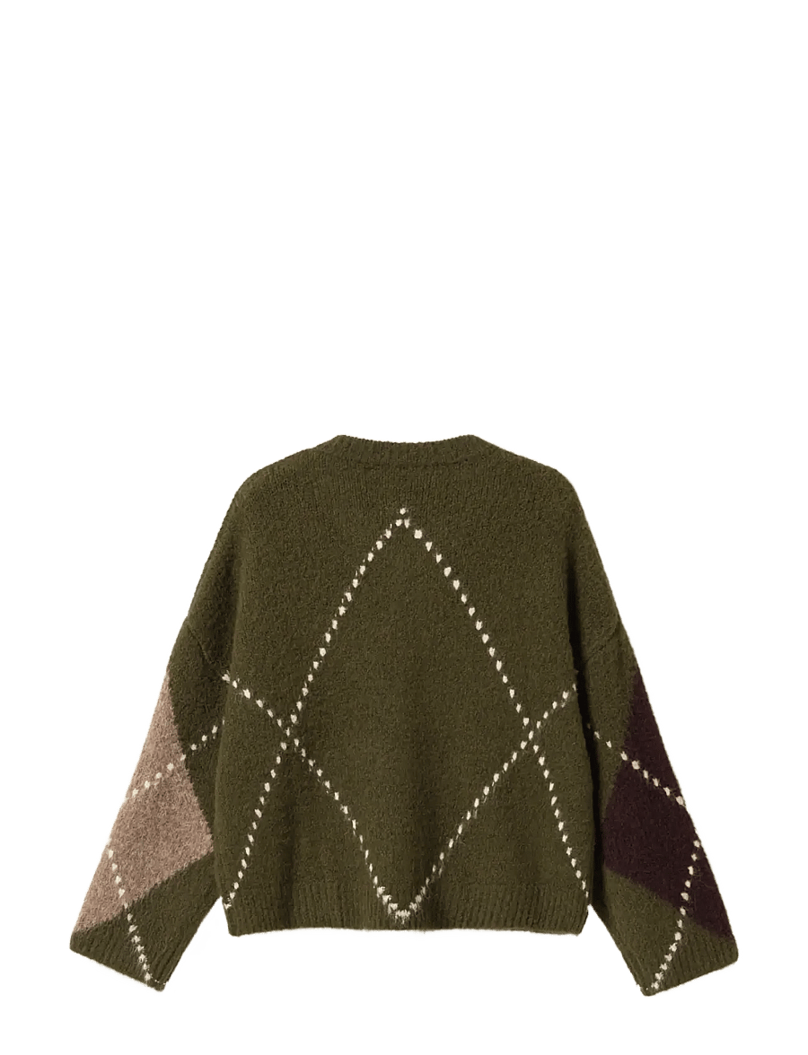 Noella - Lai Knit - pullover - avocado green mix - 2