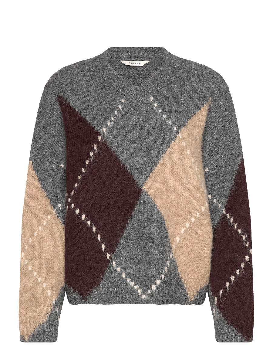 Noella - Lai Knit - striktrøjer - medium grey mel. - 1