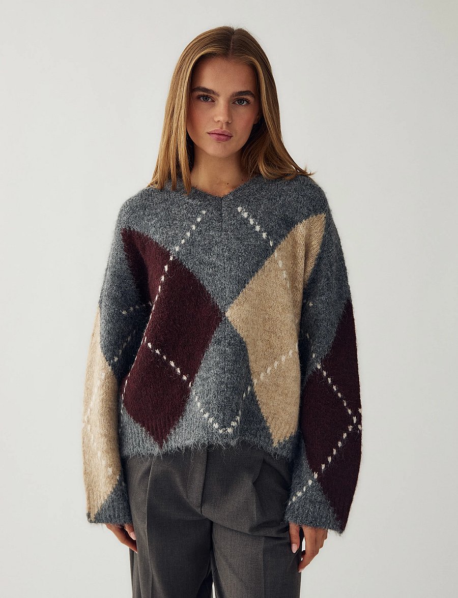 Noella - Lai Knit - kampsunid - medium grey mel. - 0