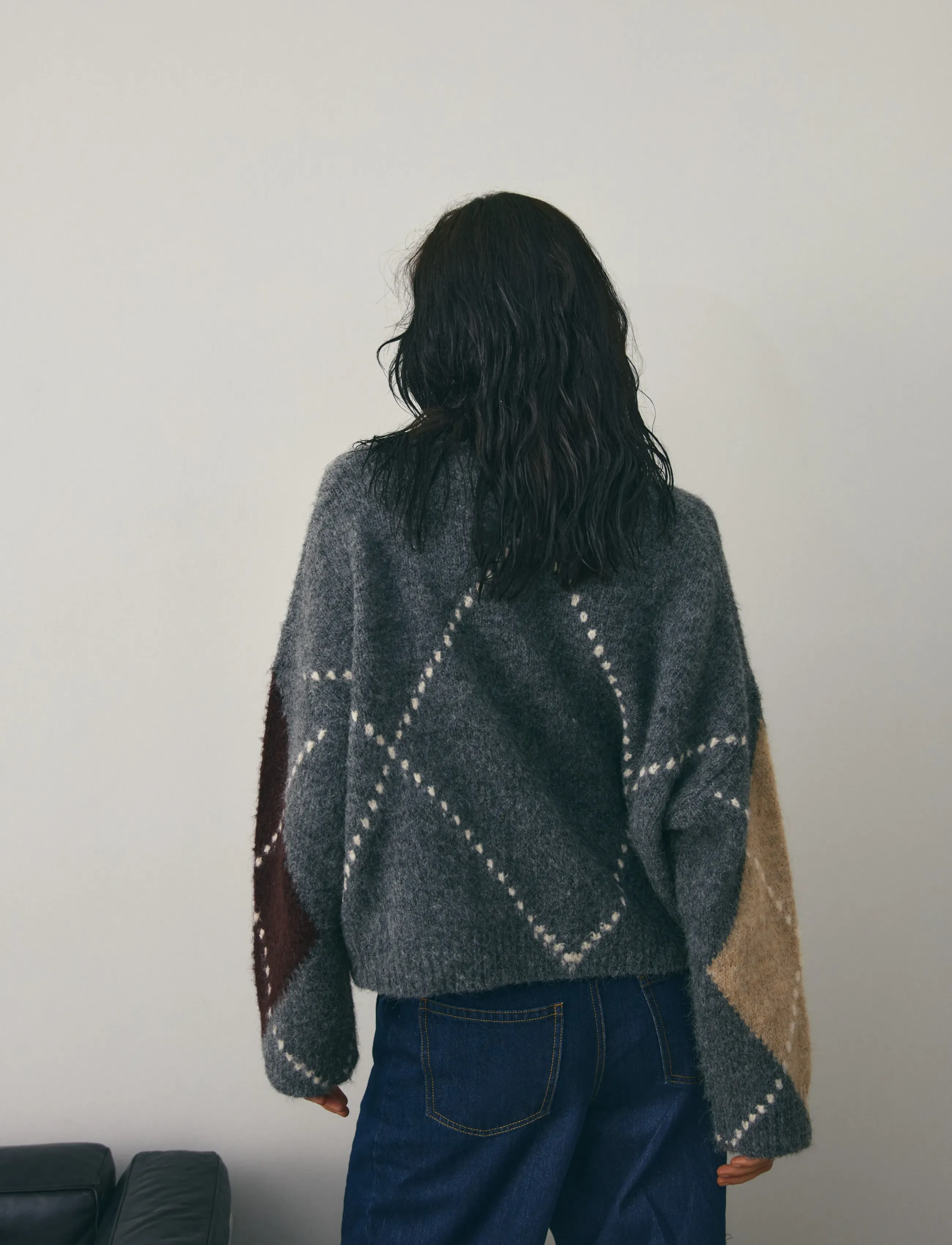 Noella - Lai Knit - sviitrid - medium grey mel. - 3