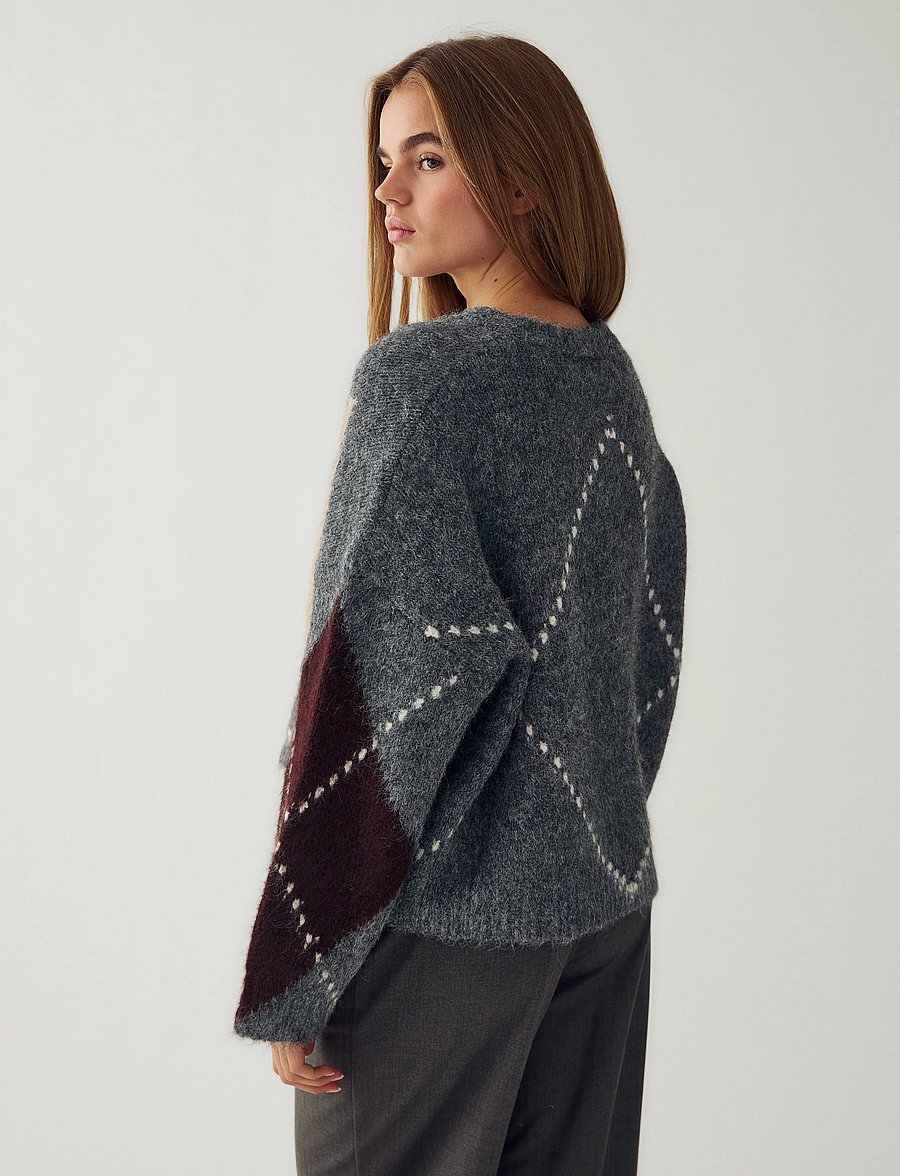 Noella - Lai Knit - kampsunid - medium grey mel. - 4