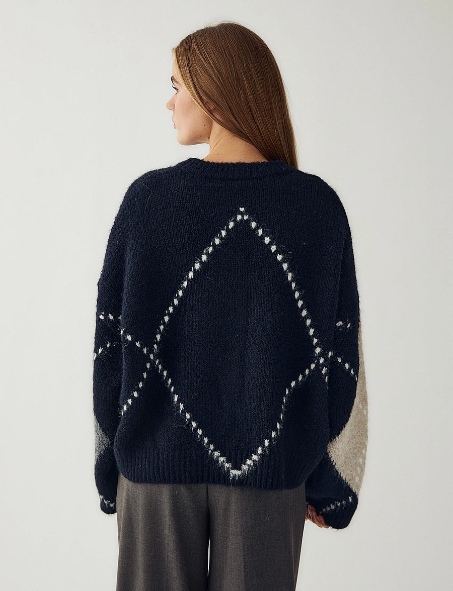 Noella - Lai Knit - pullover - navy mix - 3