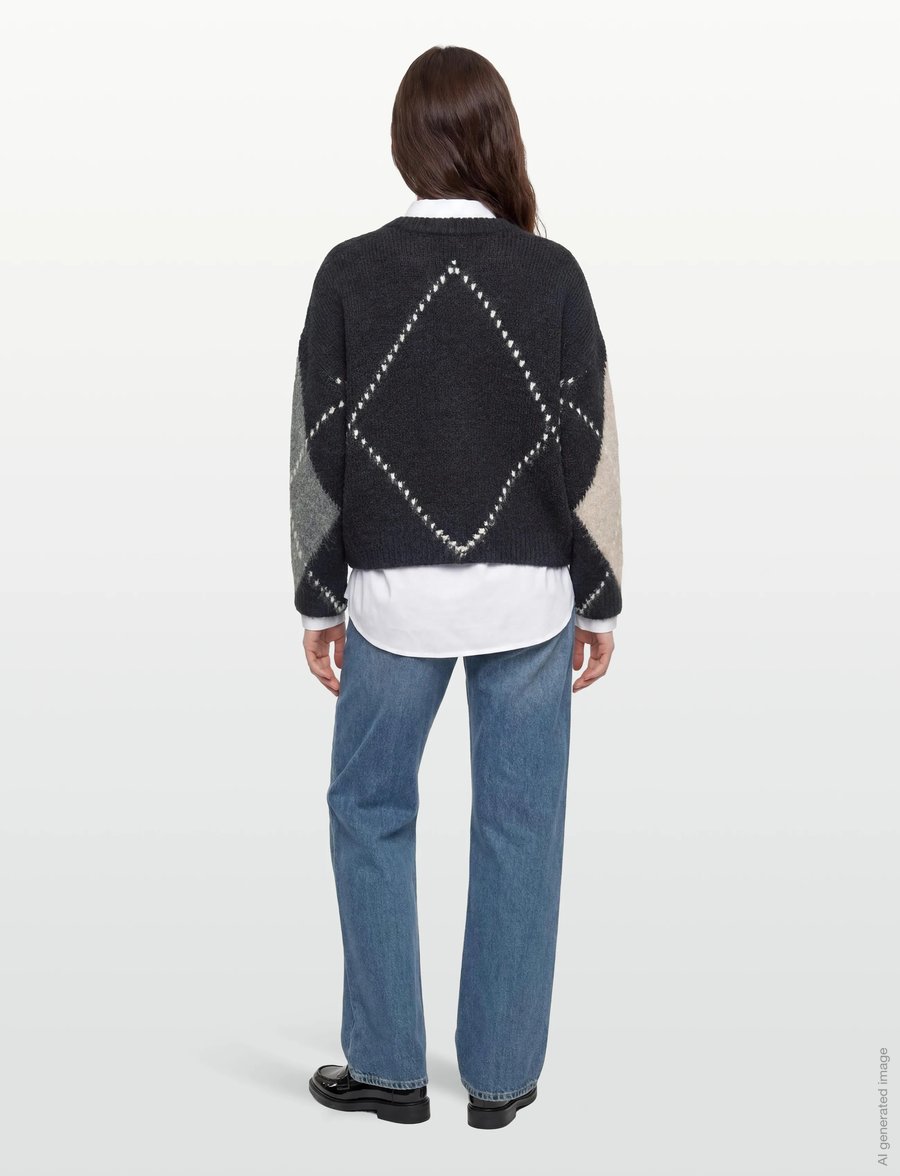 Noella - Lai Knit - striktrøjer - navy mix - 4