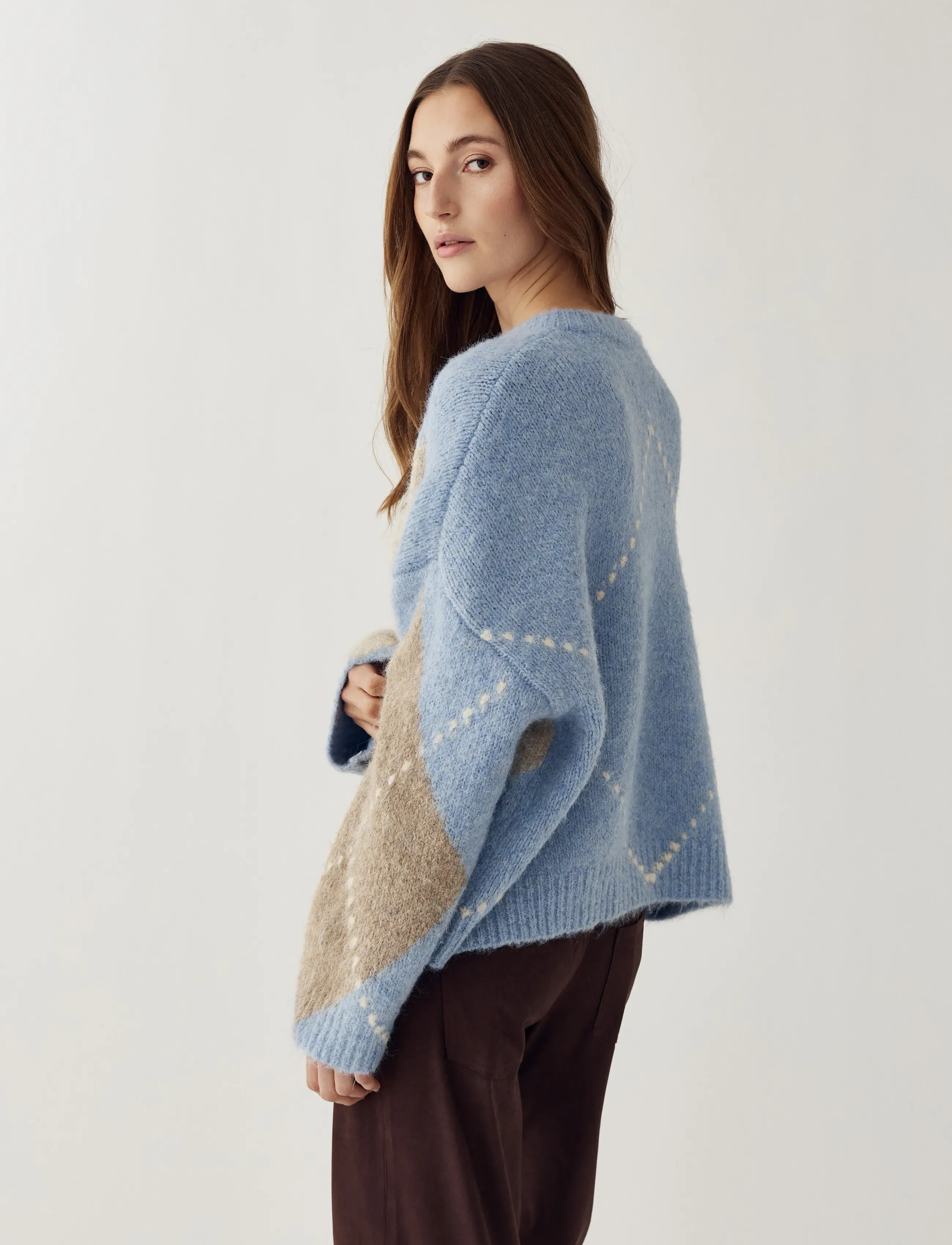 Noella - Lai Knit - peysur - sky blue mix - 3