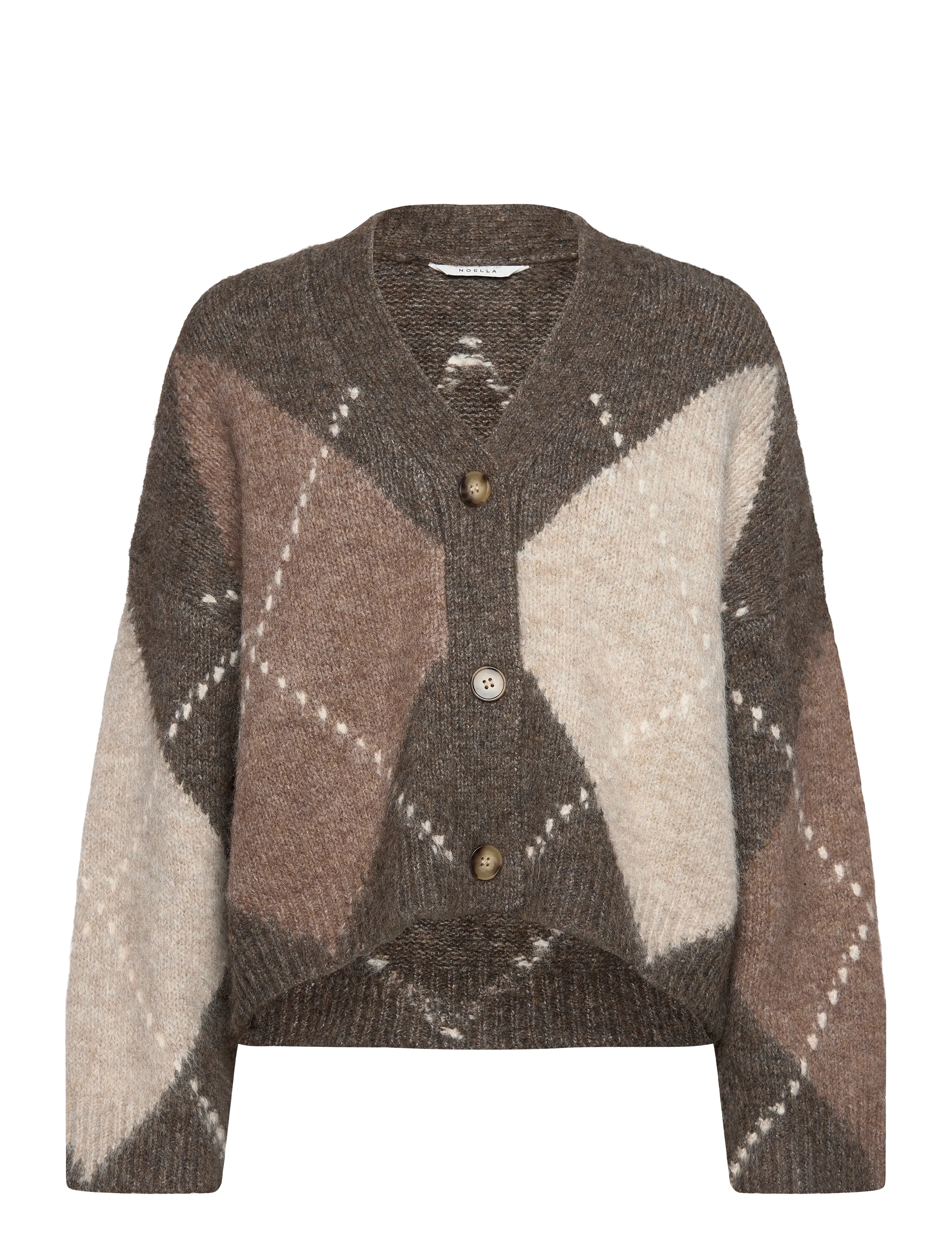 N-Laiana Knit Cardigan - ASH BROWN MIX