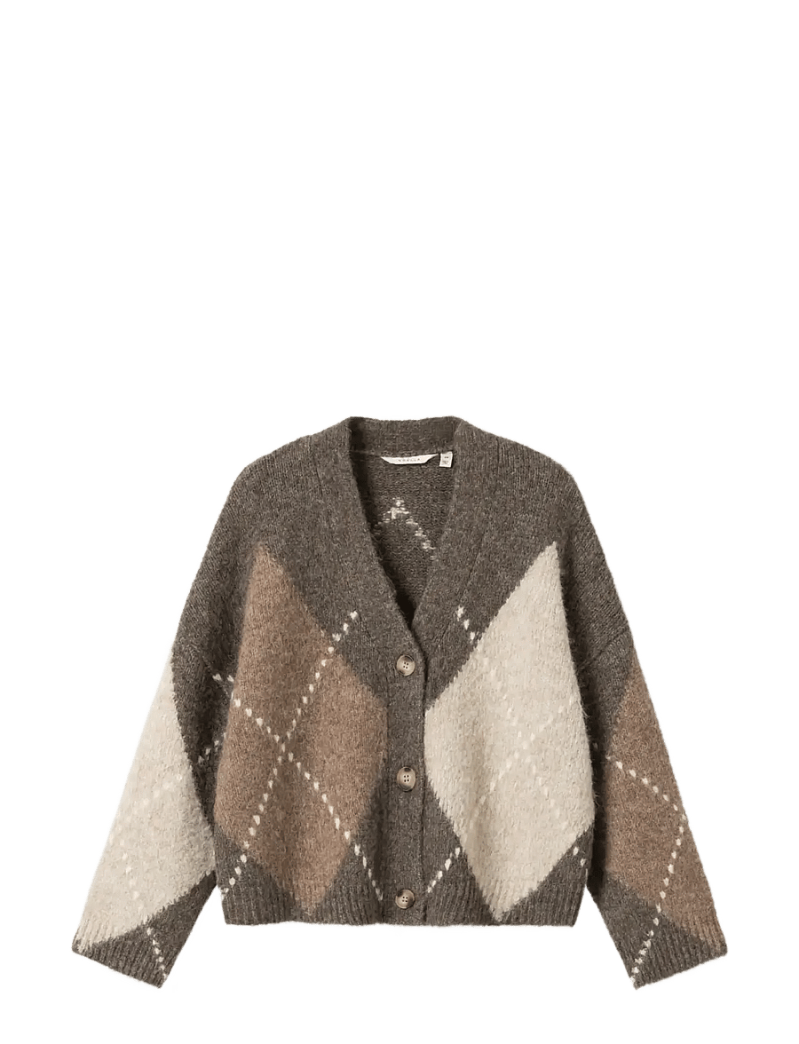 Noella - N-Laiana Knit Cardigan - cardigans - ash brown mix - 1