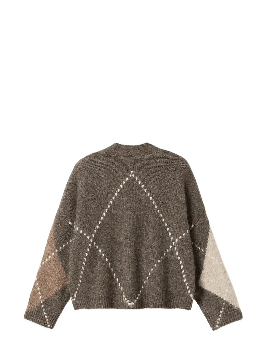 Noella - N-Laiana Knit Cardigan - cardigans - ash brown mix - 2