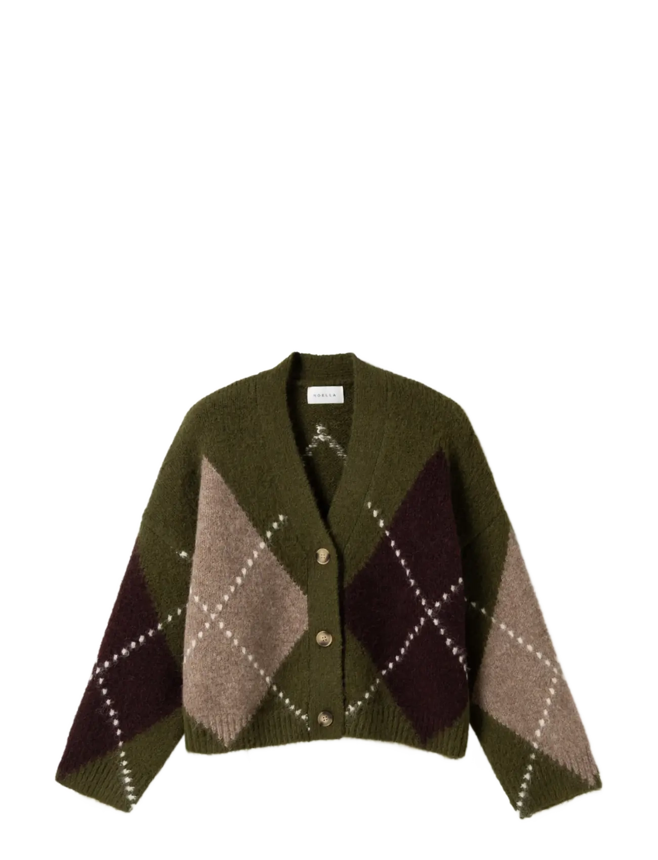 Noella N-Laiana Knit Cardigan - Strickjacken - AVOCADO GREEN MIX / khaki/green