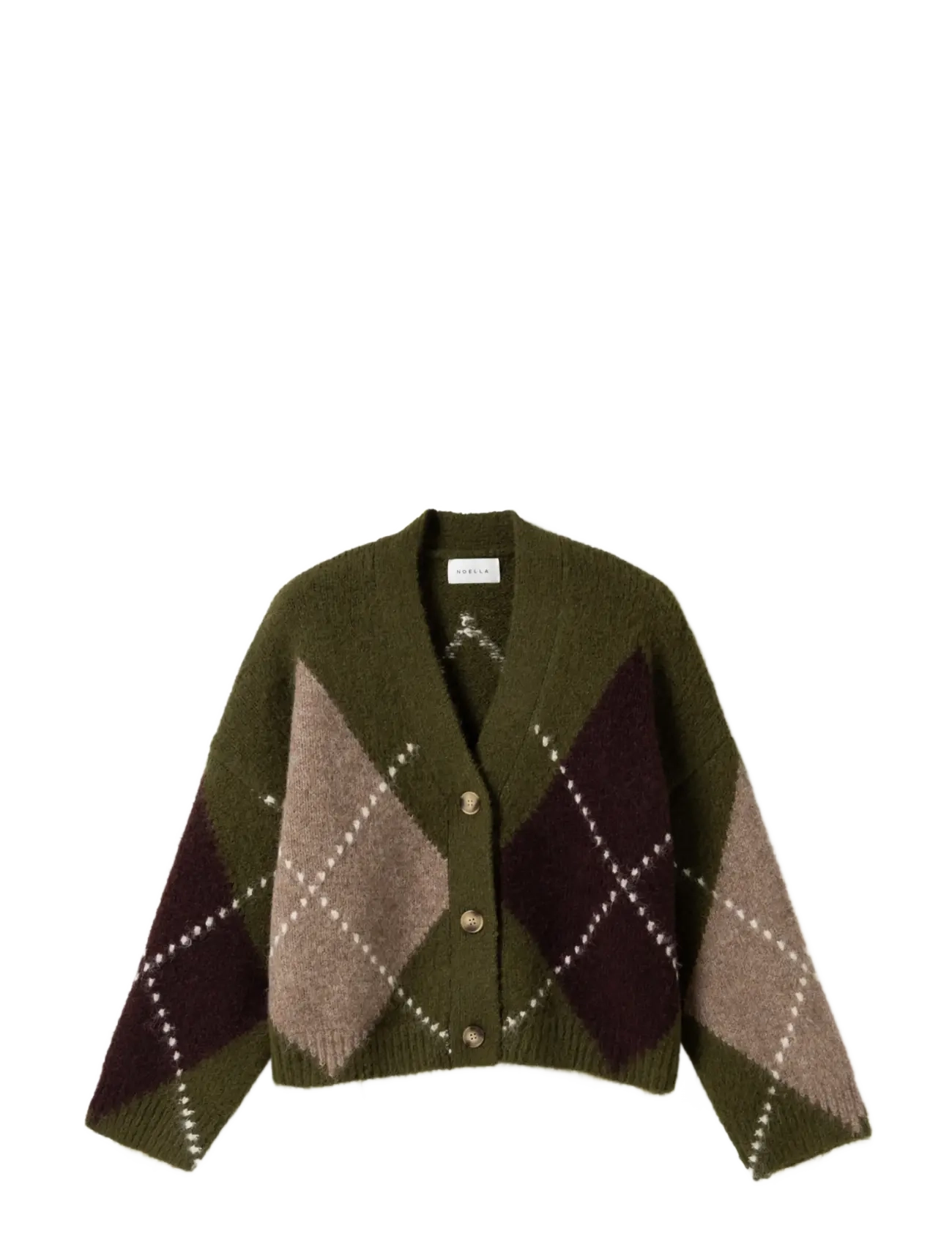 Noella N-Laiana Knit Cardigan - Clothing - AVOCADO GREEN MIX / khaki/green