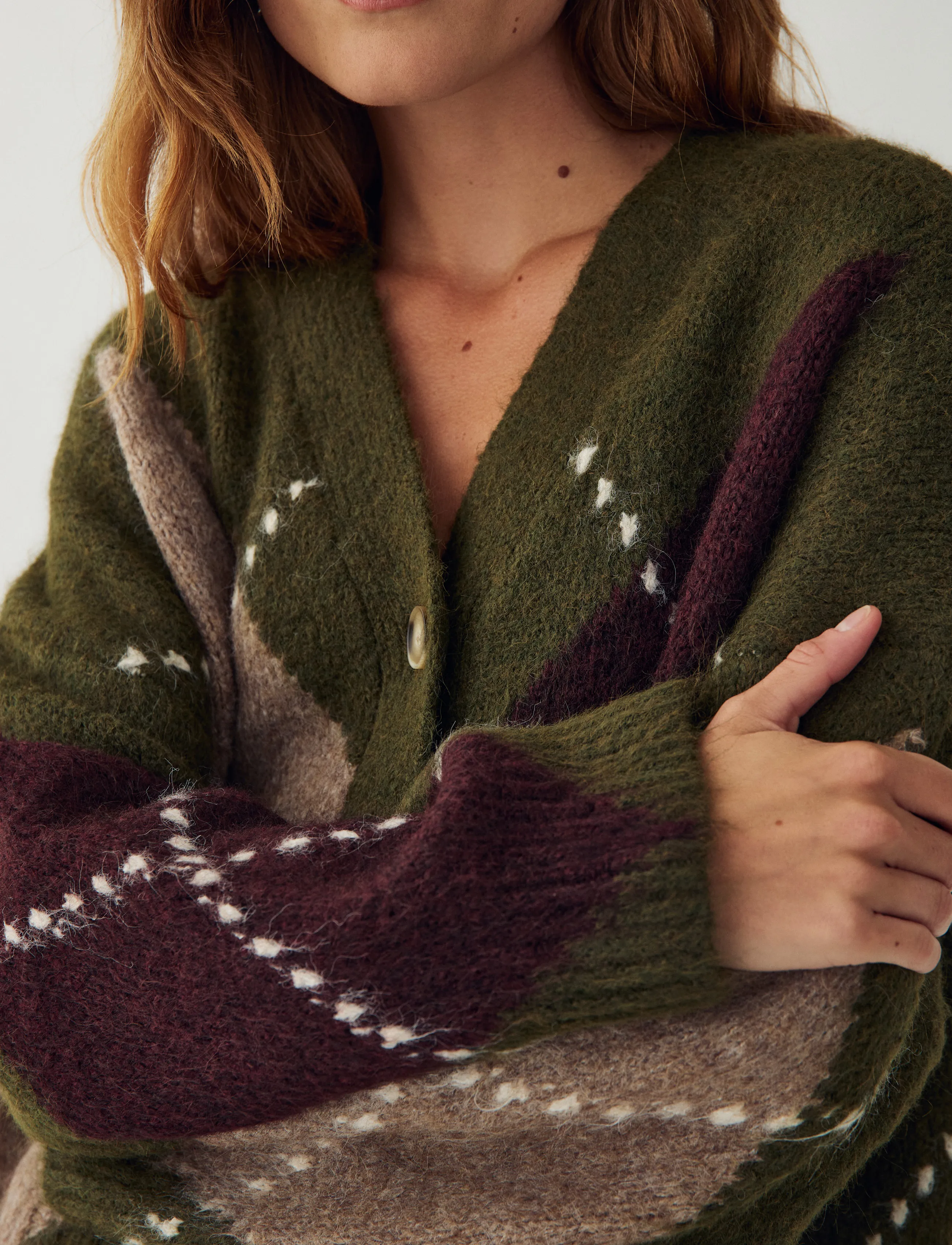 Noella - N-Laiana Knit Cardigan - kardiganid - avocado green mix - 4