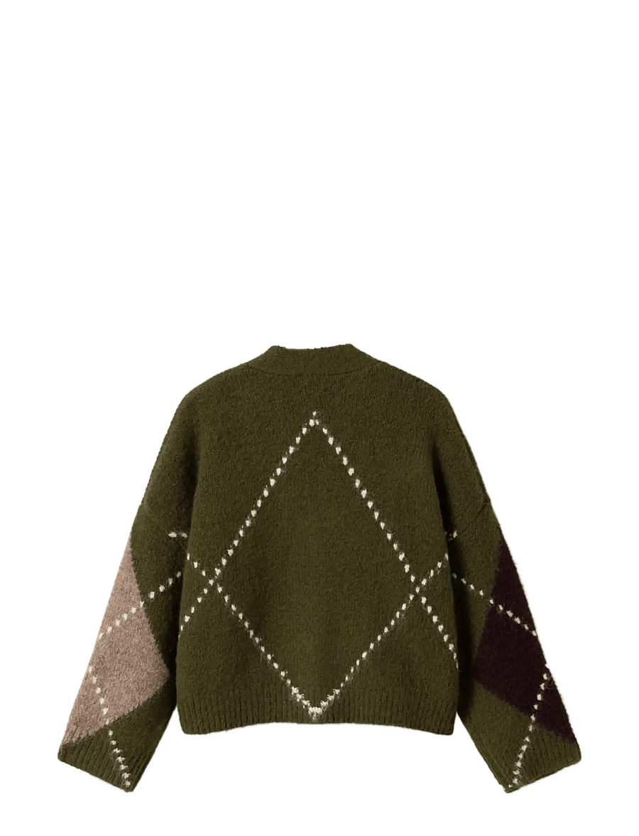 Noella - N-Laiana Knit Cardigan - strickjacken - avocado green mix - 2