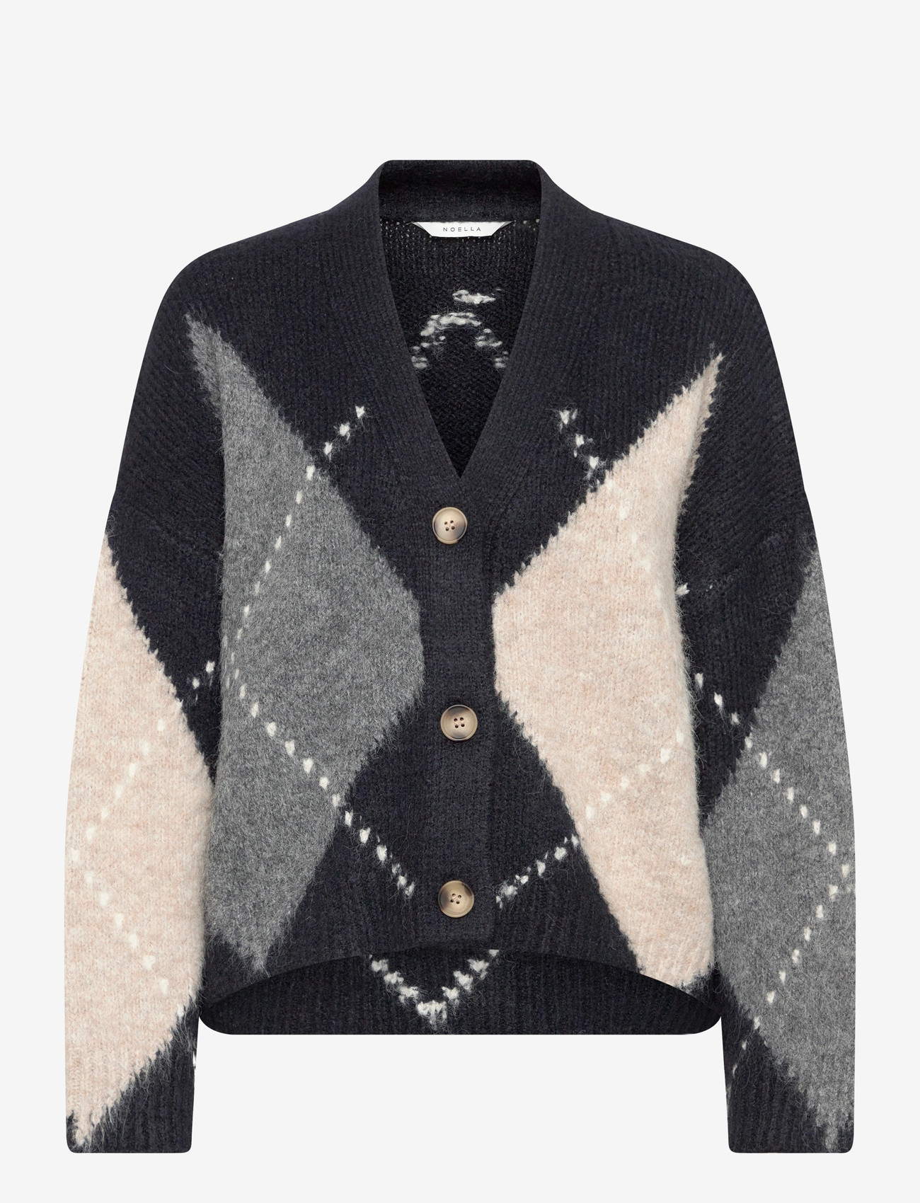 Noella - N-Laiana Knit Cardigan - cardigans - navy mix - 0