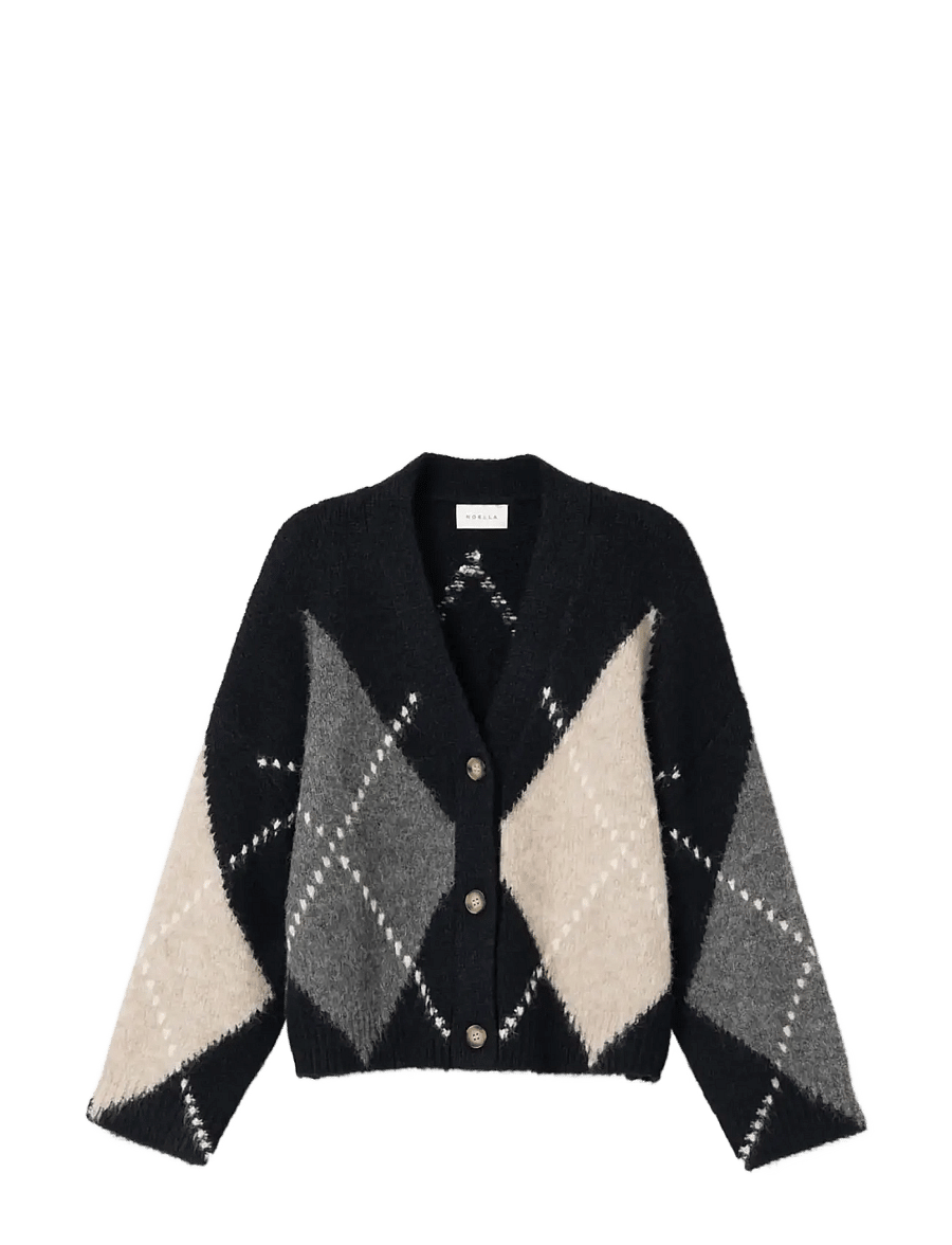 Noella - N-Laiana Knit Cardigan - cardigans - navy mix - 1