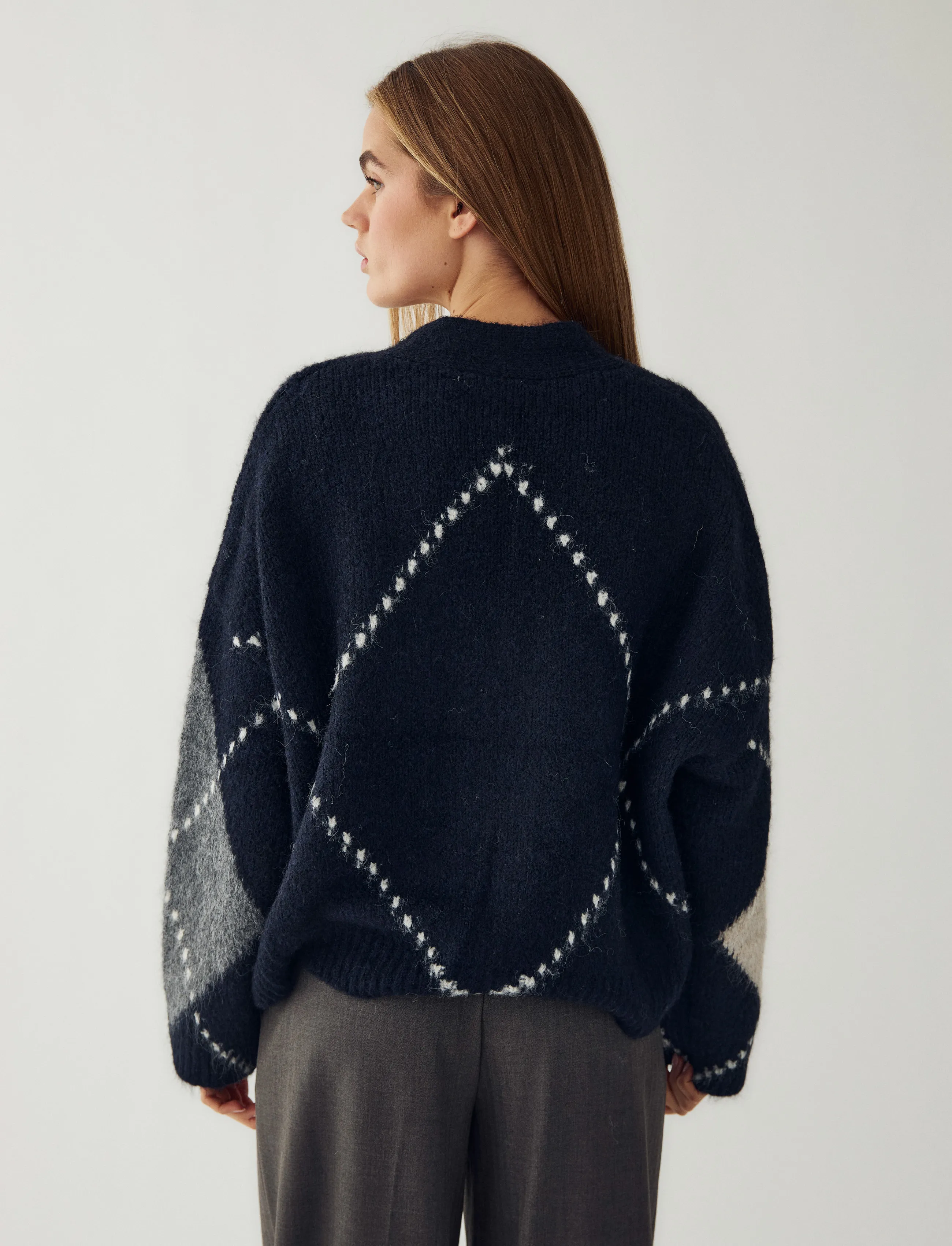 Noella - N-Laiana Knit Cardigan - cardigans - navy mix - 3