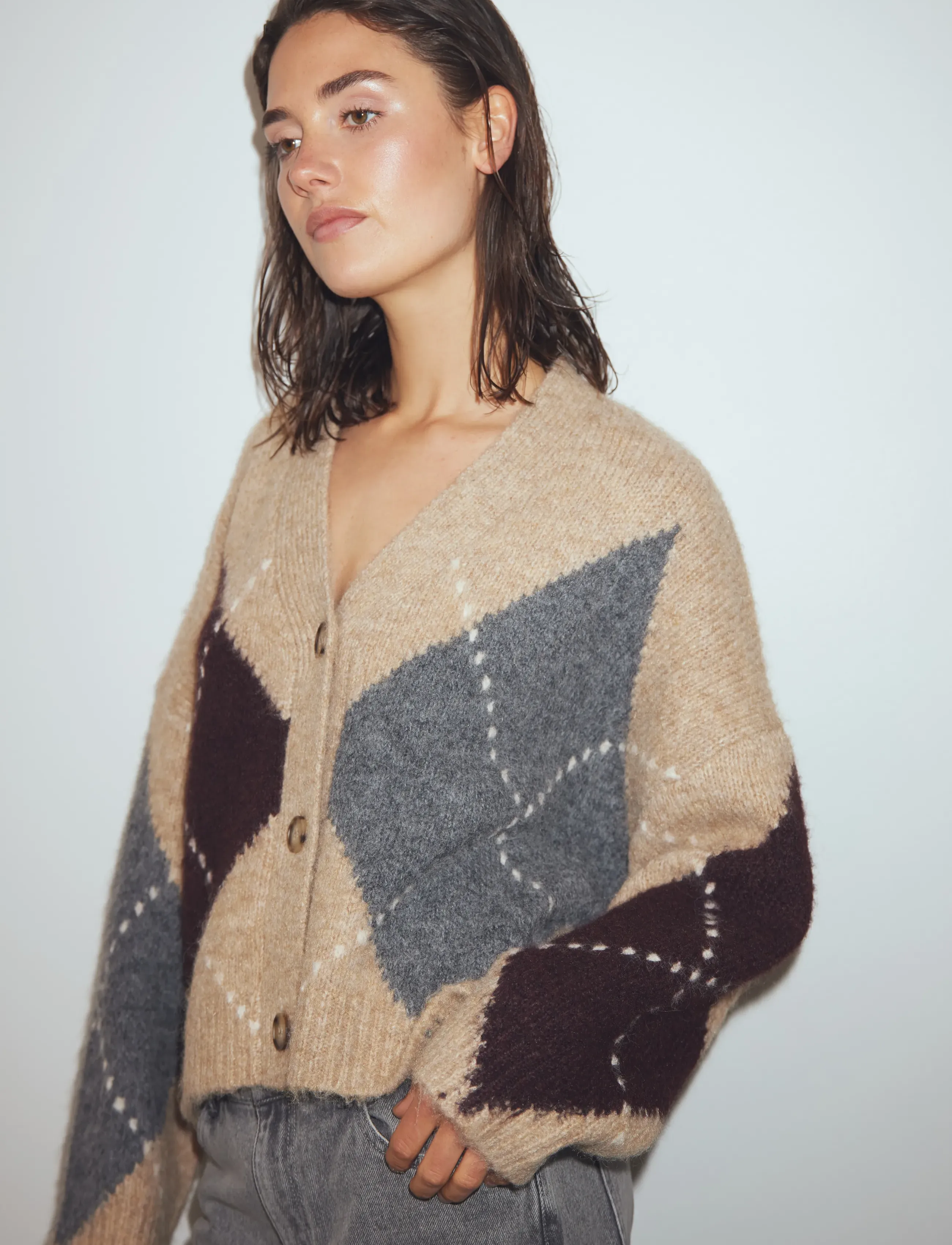 Noella N-Laiana Knit Cardigan - Noella - SAND MELANGE / beige