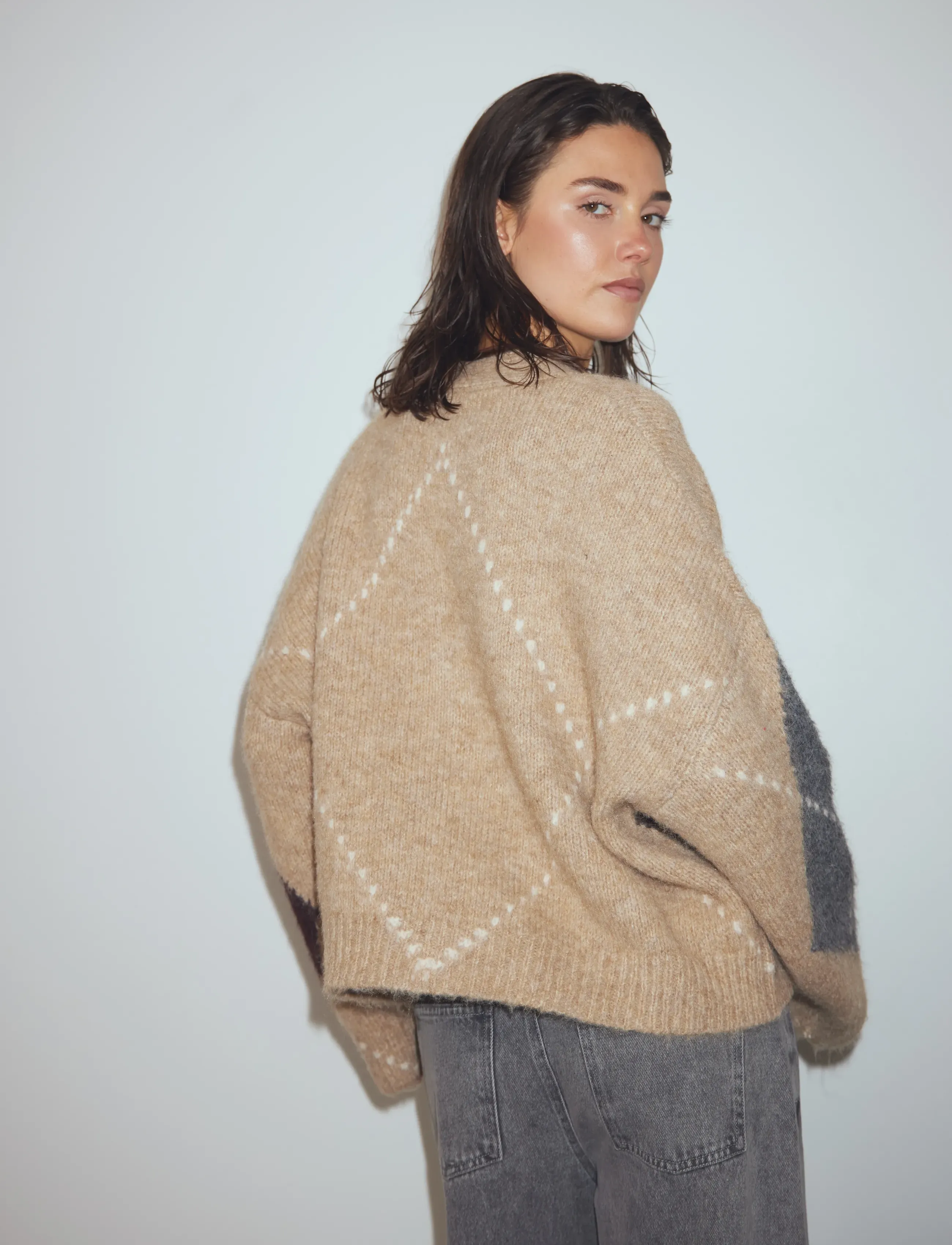 Noella - N-Laiana Knit Cardigan - strickjacken - sand melange - 3