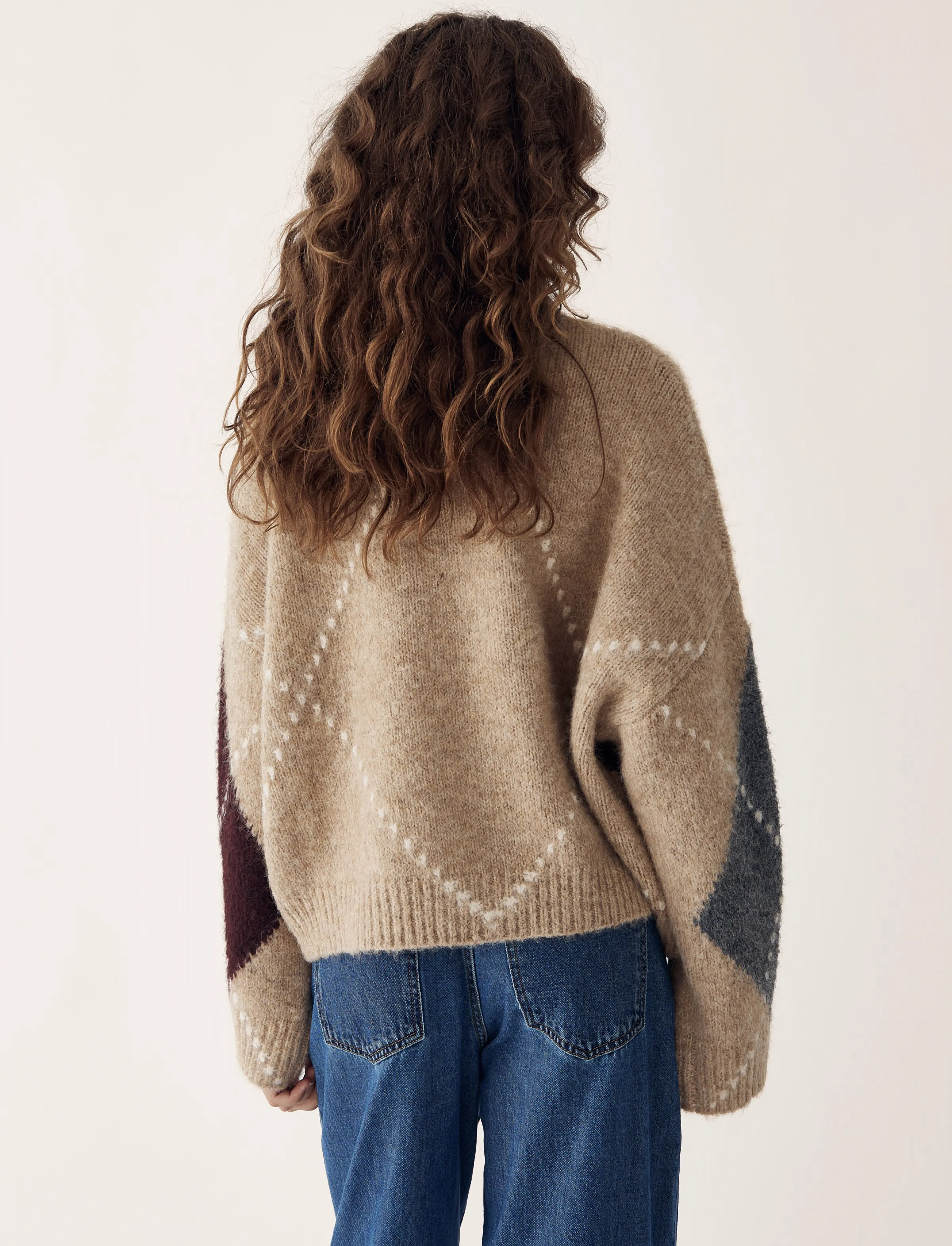Noella - N-Laiana Knit Cardigan - koftor - sand melange - 3