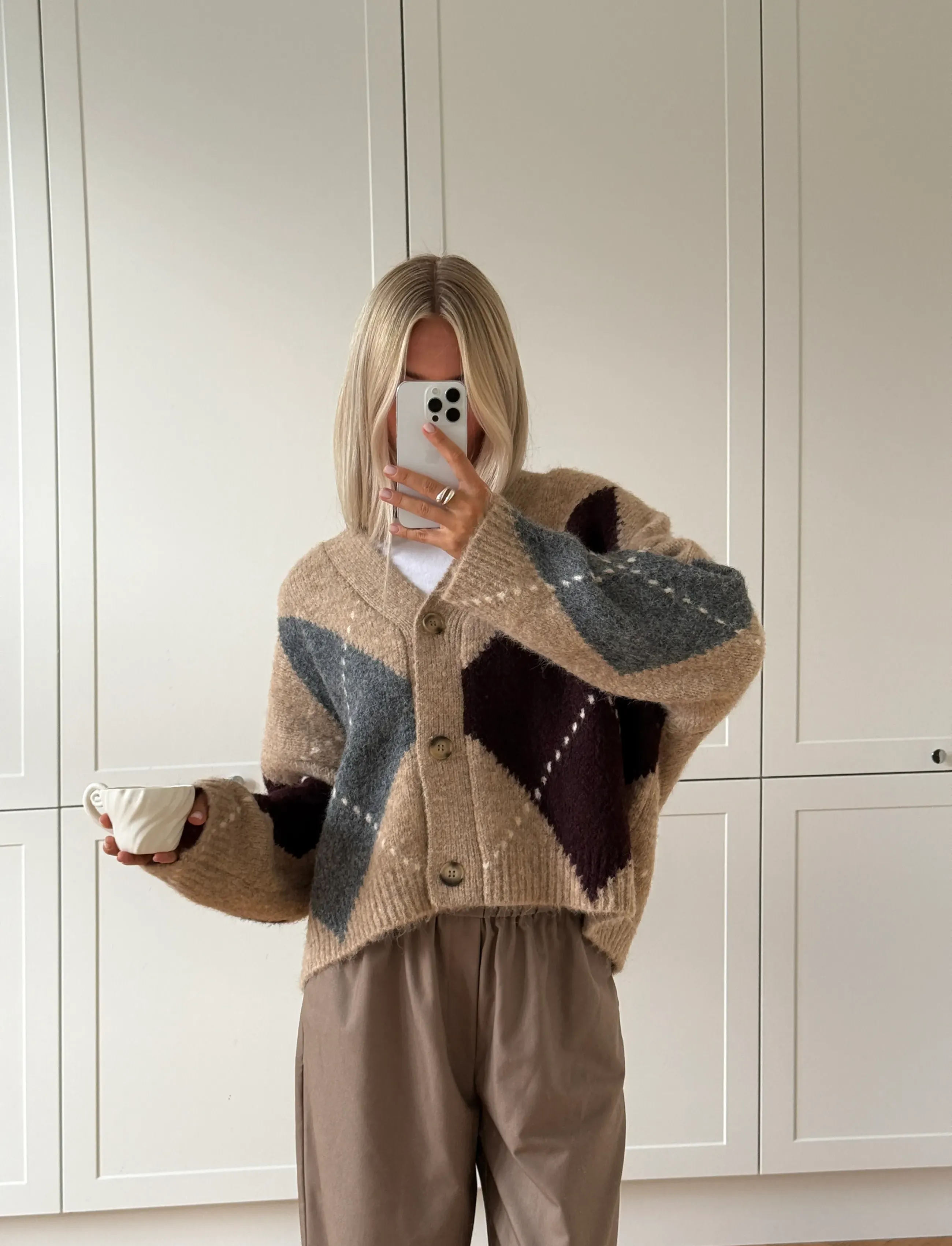 Noella - N-Laiana Knit Cardigan - strickjacken - sand melange - 4