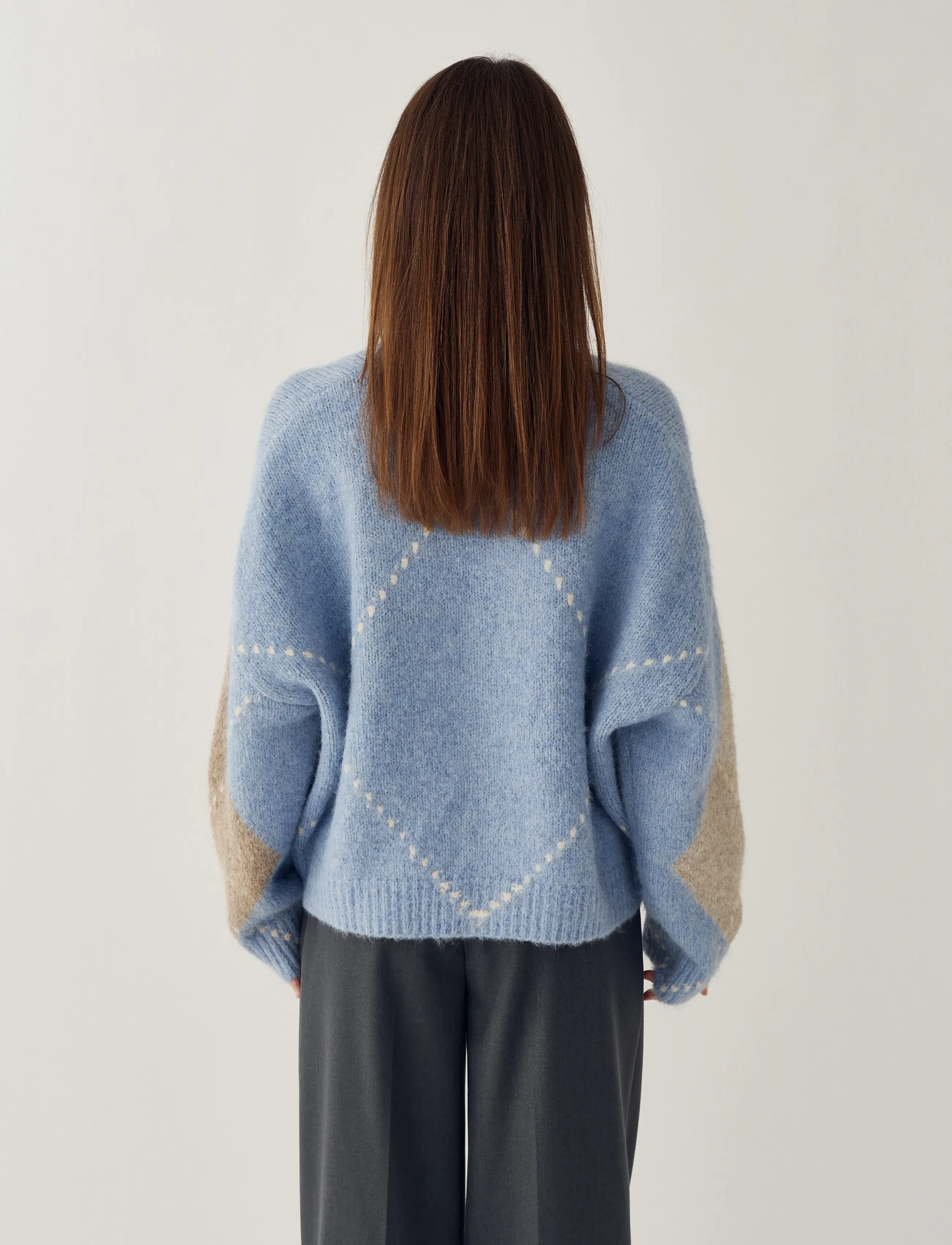 Noella - N-Laiana Knit Cardigan - gilets - sky blue mix - 3