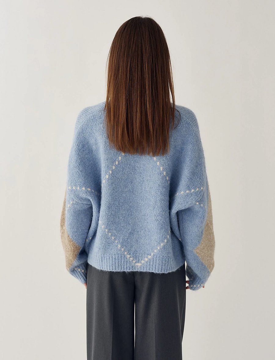 Noella - N-Laiana Knit Cardigan - strickjacken - sky blue mix - 3